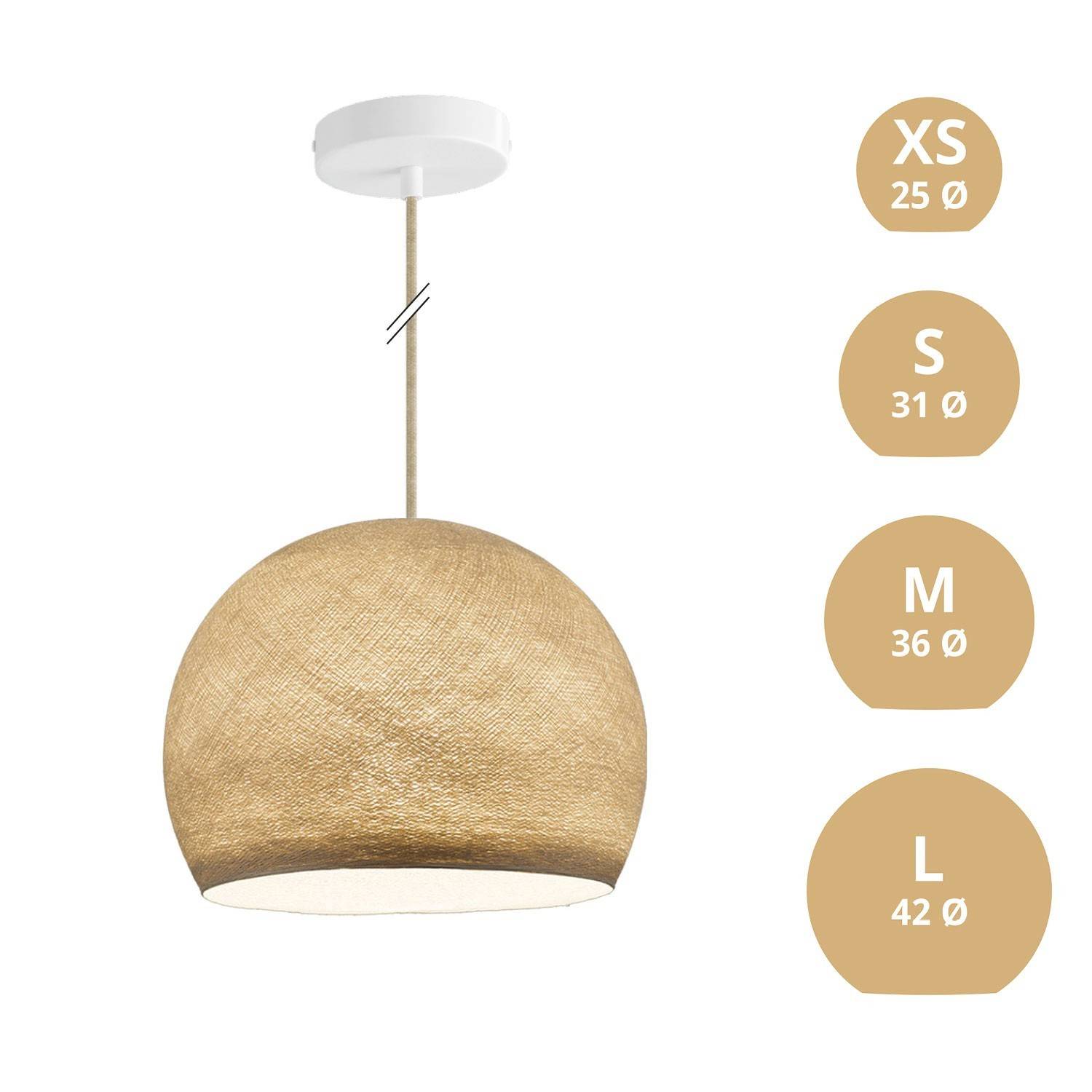 Závěsná lampa Kupole z PE vlákna, 120 cm kabel, max 20 W
