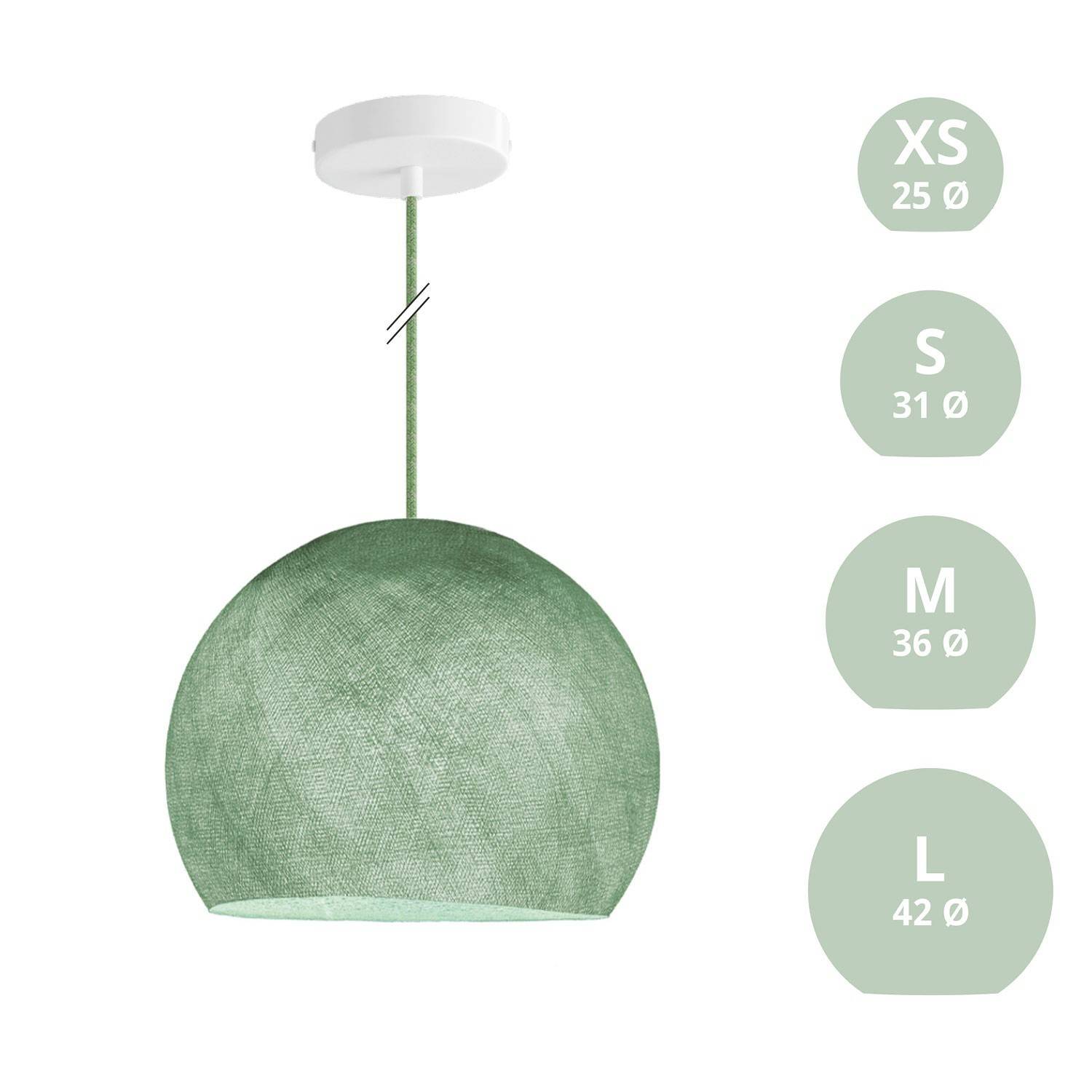 Závěsná lampa Kupole z PE vlákna, 120 cm kabel, max 20 W