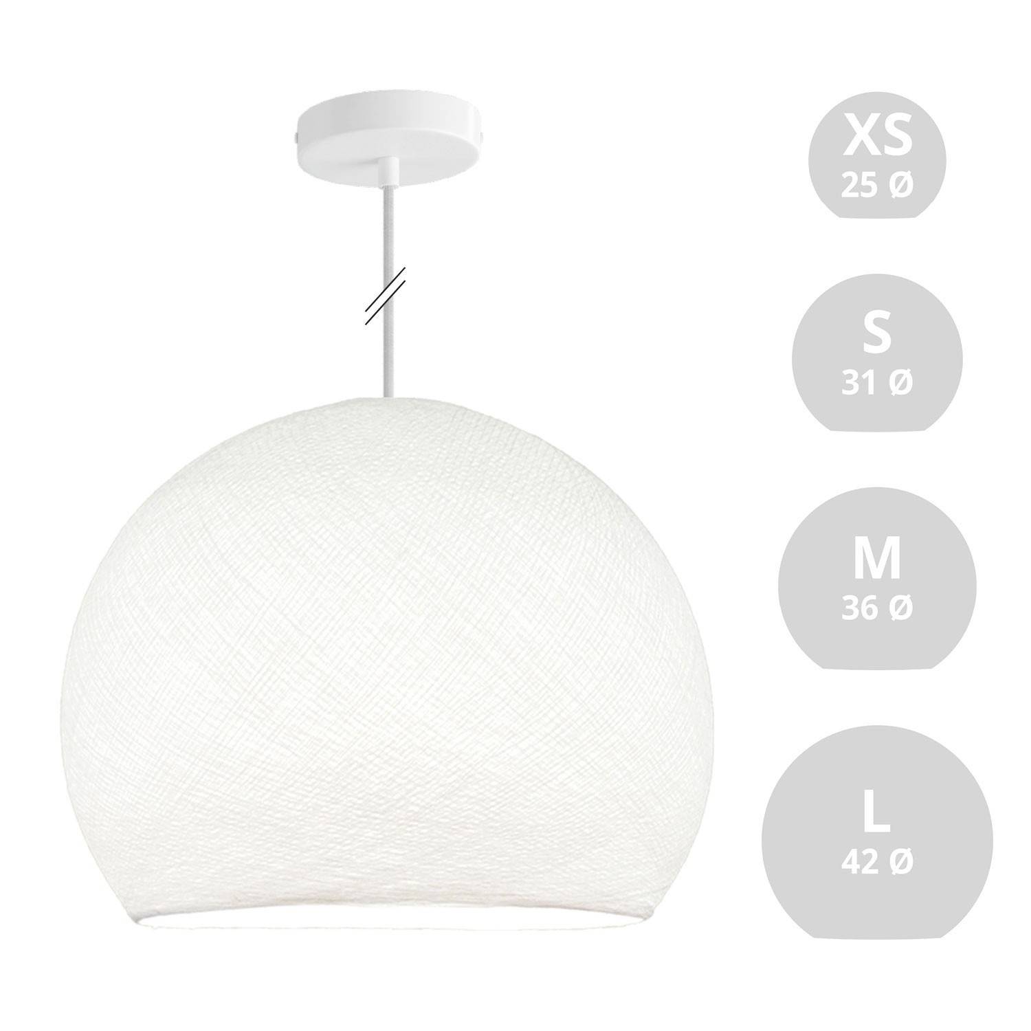 Závěsná lampa Kupole z PE vlákna, 120 cm kabel, max 20 W