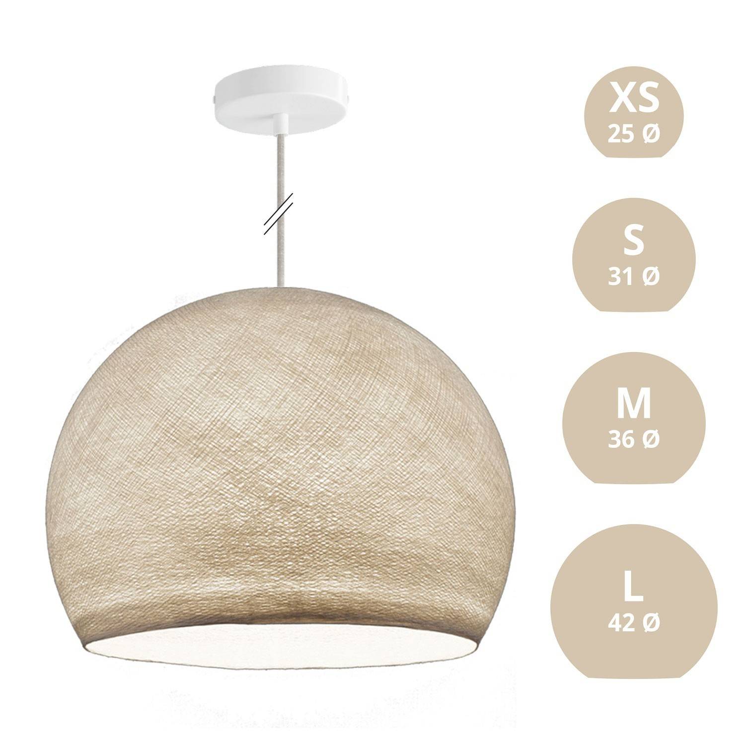Závěsná lampa Kupole z PE vlákna, 120 cm kabel, max 20 W