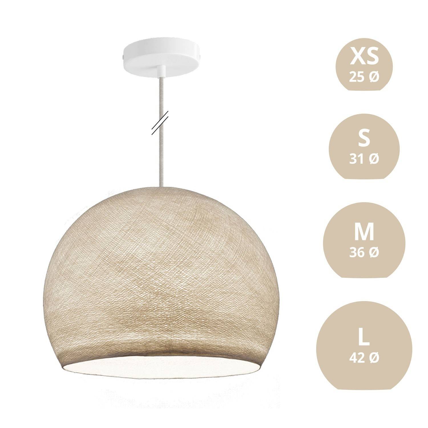 Závěsná lampa Kupole z PE vlákna, 120 cm kabel, max 20 W