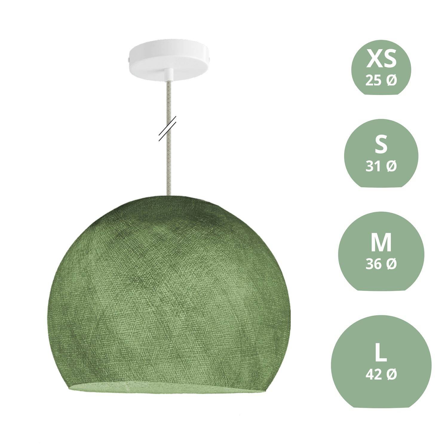 Závěsná lampa Kupole z PE vlákna, 120 cm kabel, max 20 W
