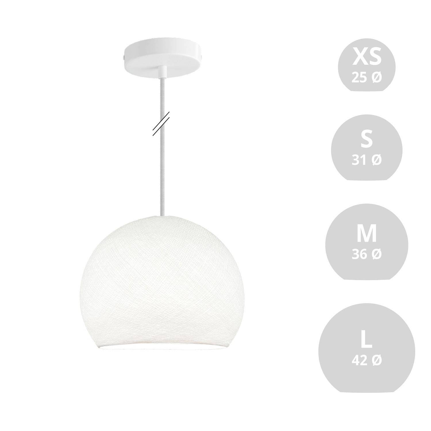 Závěsná lampa Kupole z PE vlákna, 120 cm kabel, max 20 W