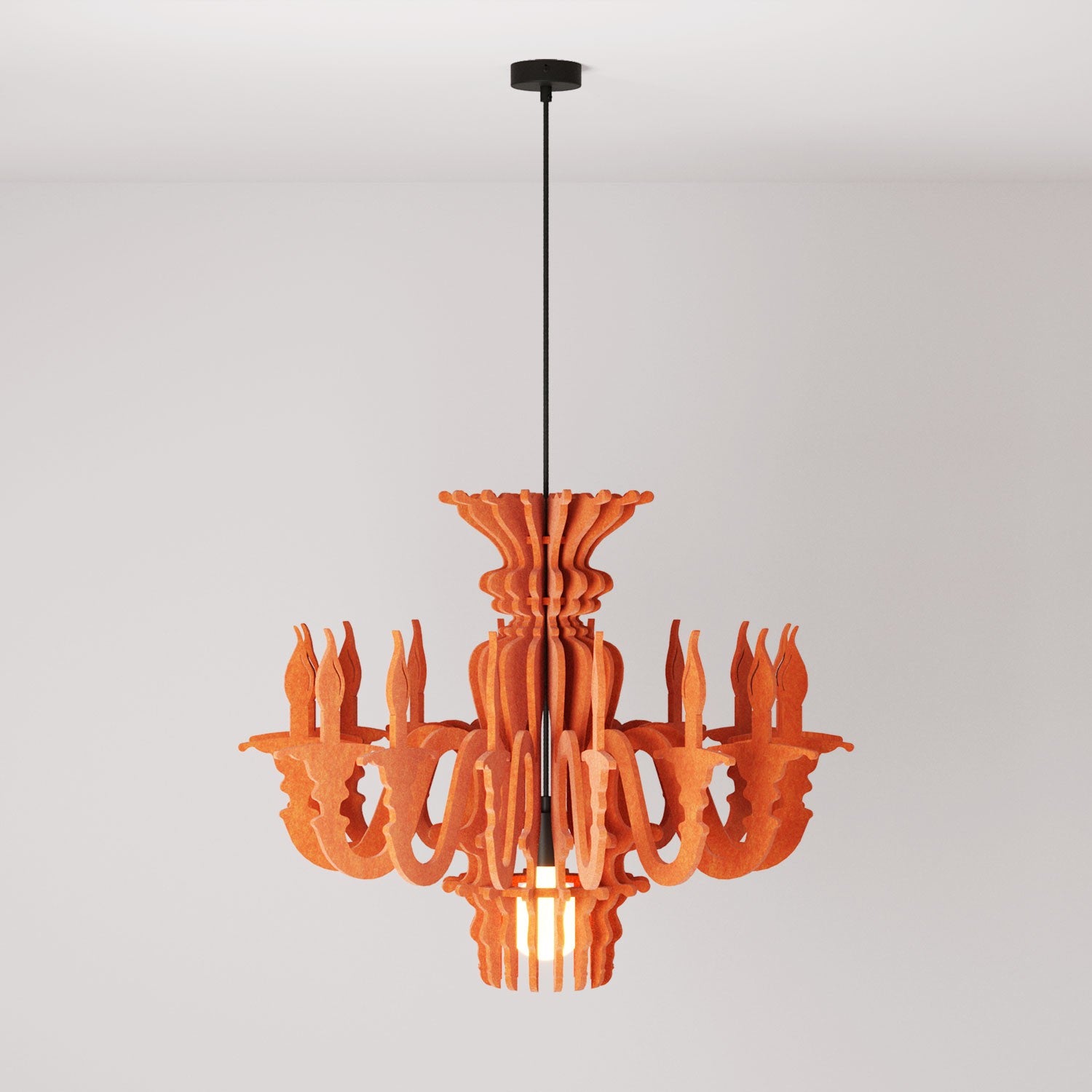 Závěsná lampa SHHANDELIER s eliptickým stínidlem z recyklovaného PET, 120 cm kabel, E27, 57 W
