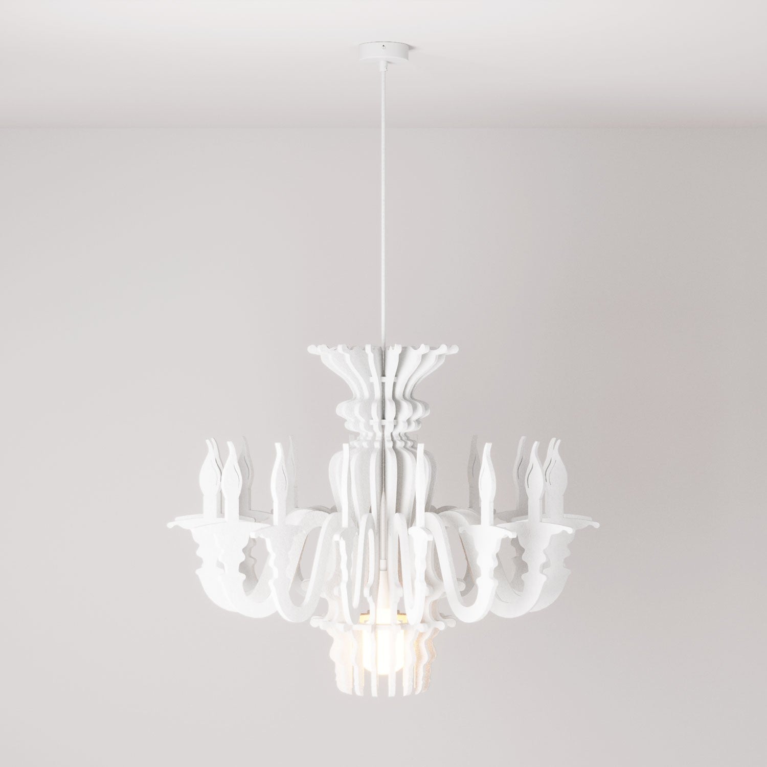 Závěsná lampa SHHANDELIER s eliptickým stínidlem z recyklovaného PET, 120 cm kabel, E27, 57 W