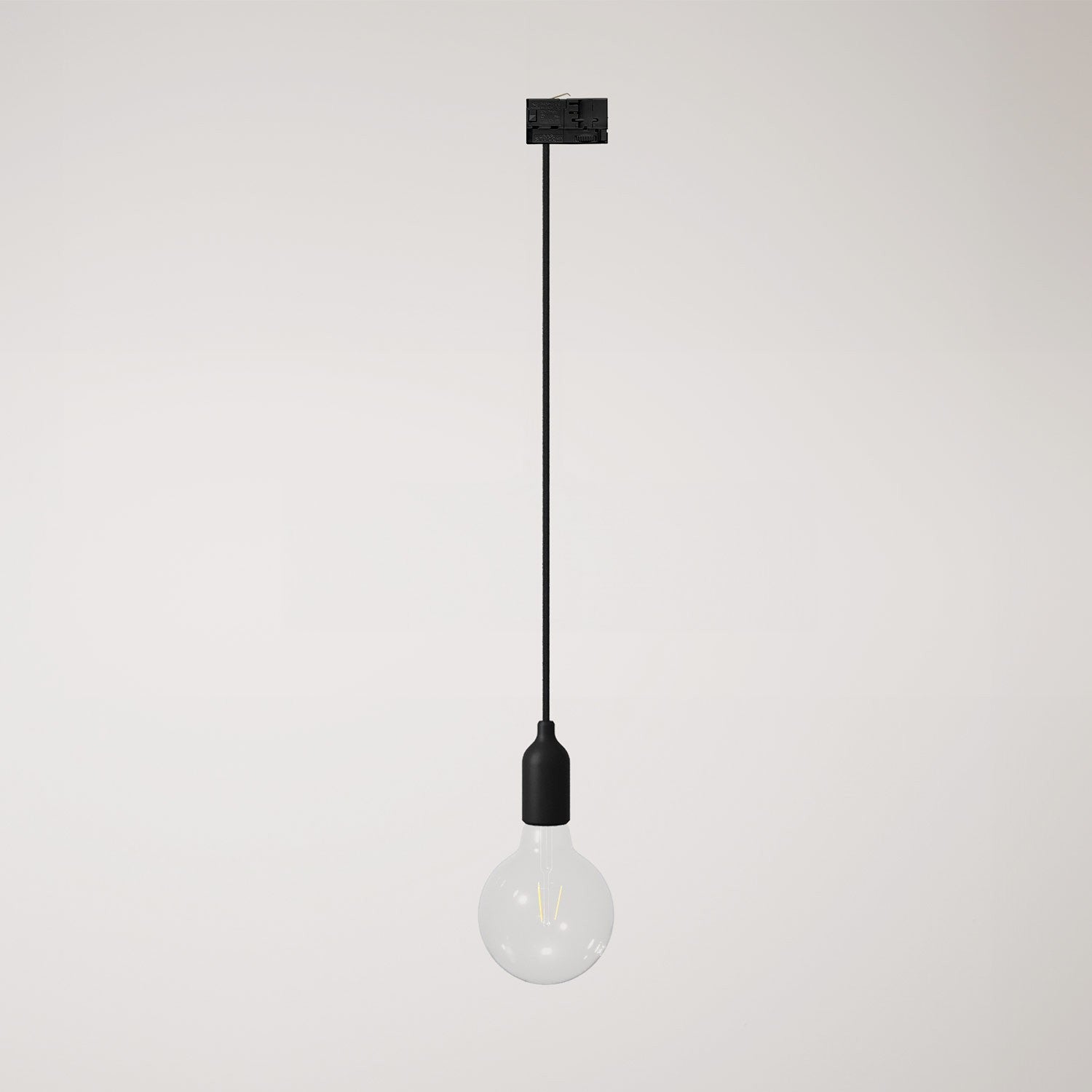 Silikonová závěsná lampa s textilním kabelem 120 cm, max. 53 W