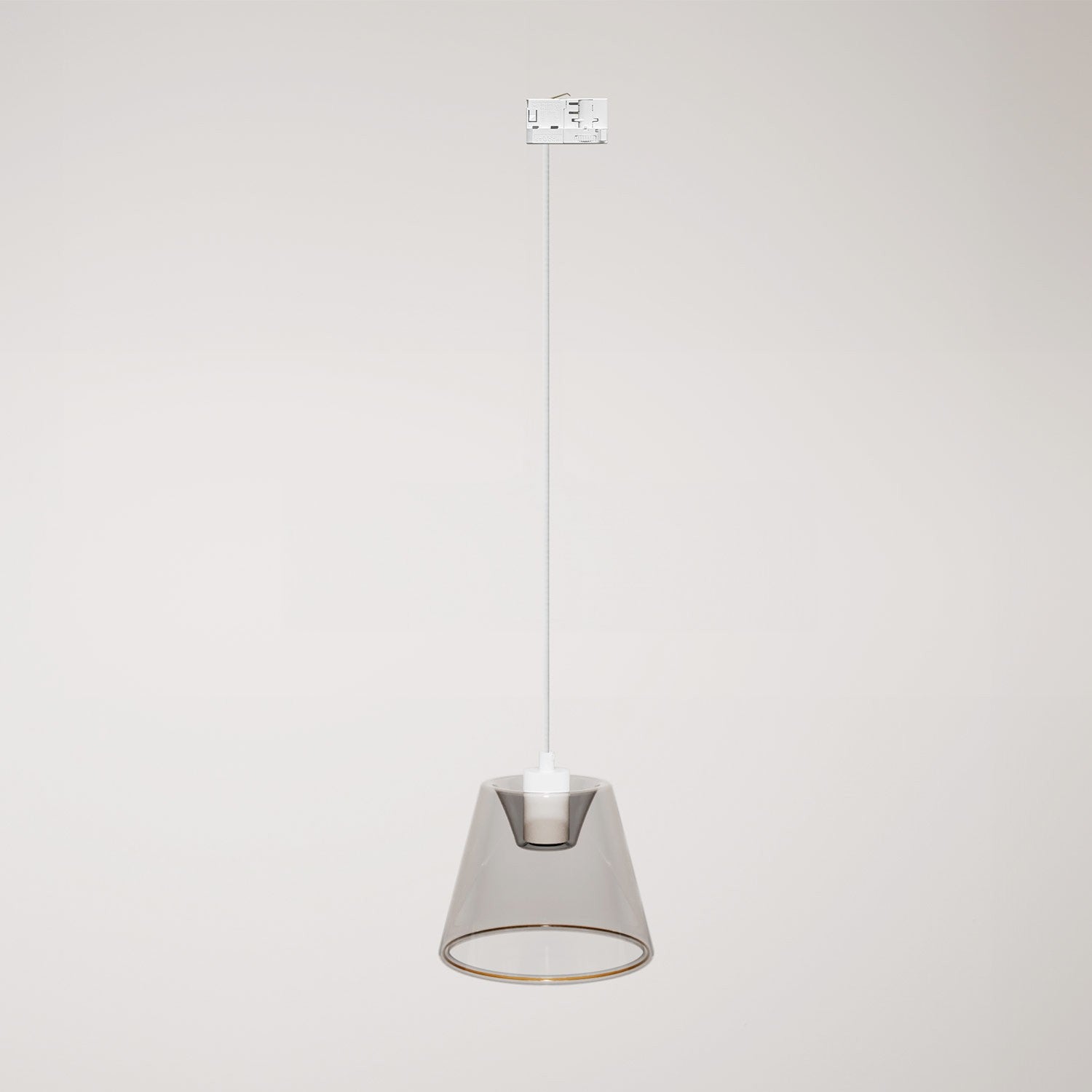 Závěsné svítidlo s kouřovou kuželovou žárovkou E27, 120 cm kabel, 6 W