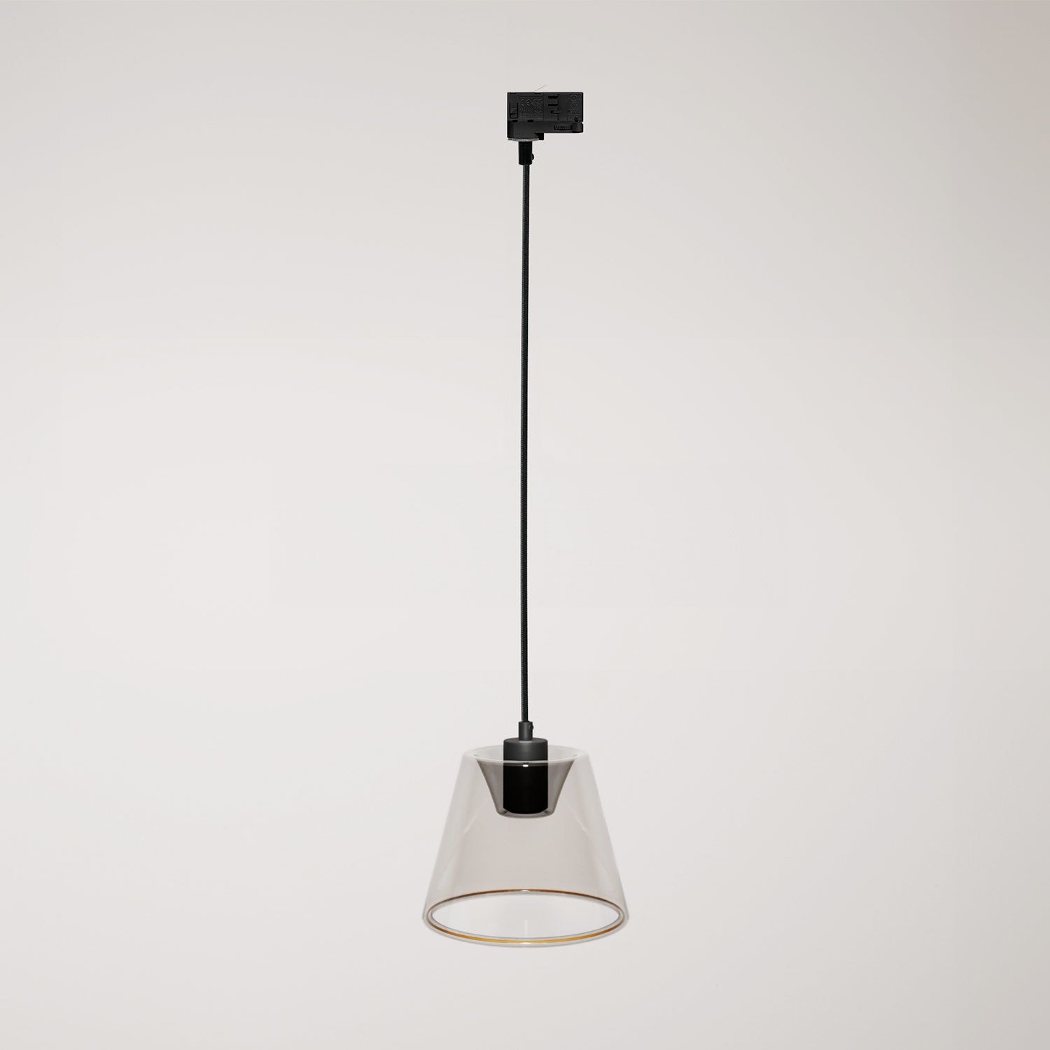Závěsné svítidlo s kouřovou kuželovou žárovkou E27, 120 cm kabel, 6 W