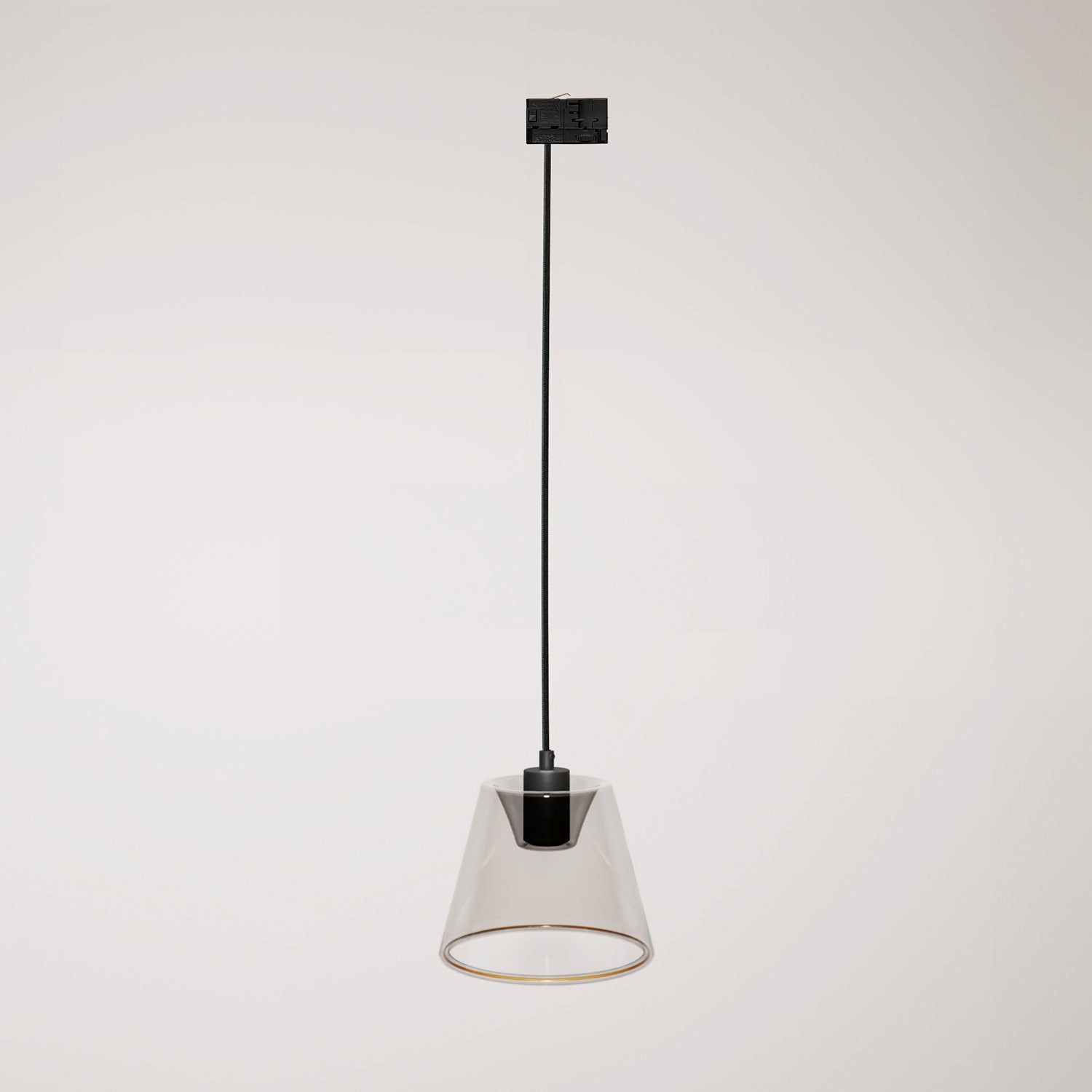 Závěsné svítidlo s kouřovou kuželovou žárovkou E27, 120 cm kabel, 6 W