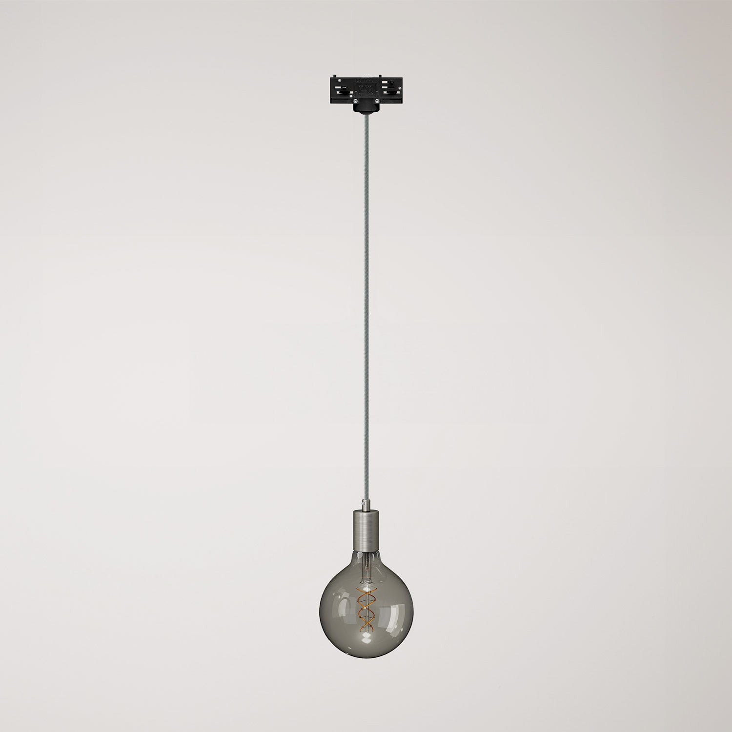 Průmyslová závěsná lampa s textilním kabelem, 120 cm, E27 max. 57 W