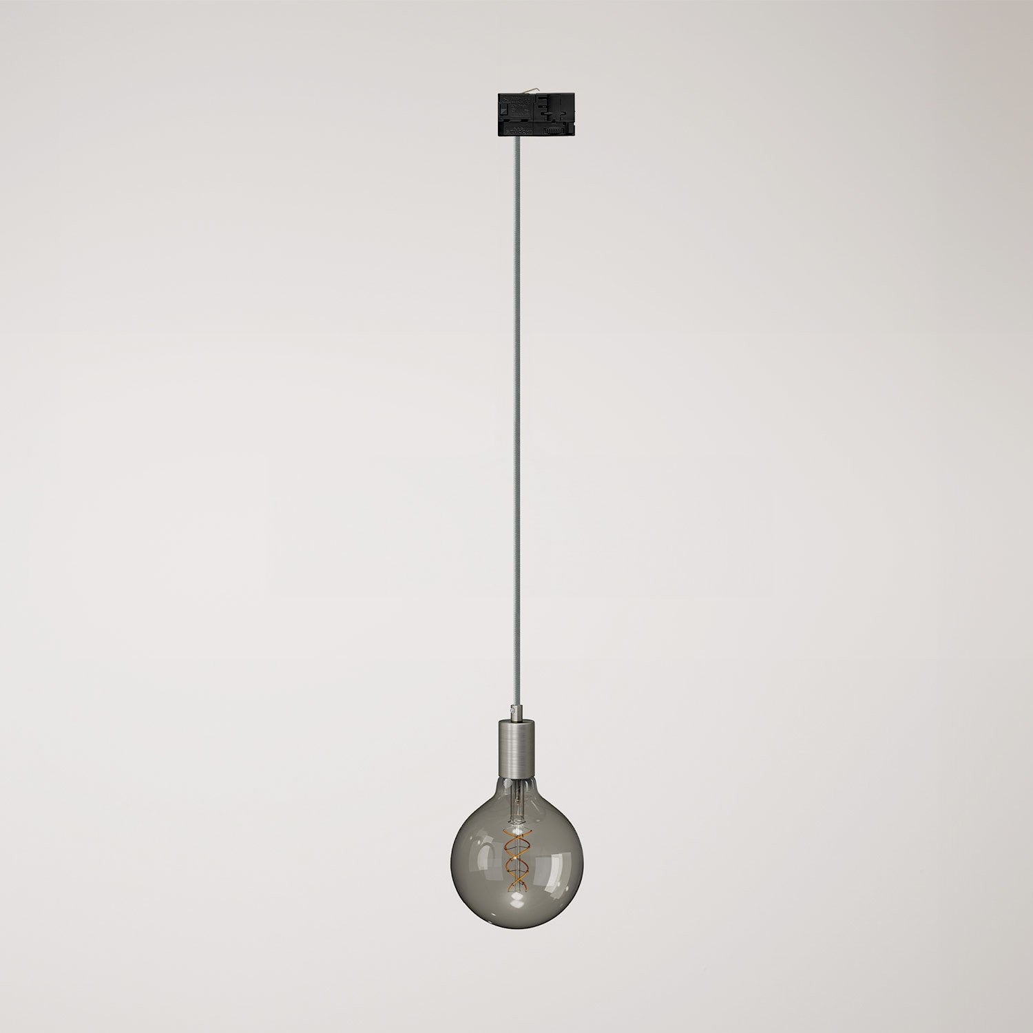 Průmyslová závěsná lampa s textilním kabelem, 120 cm, E27 max. 57 W