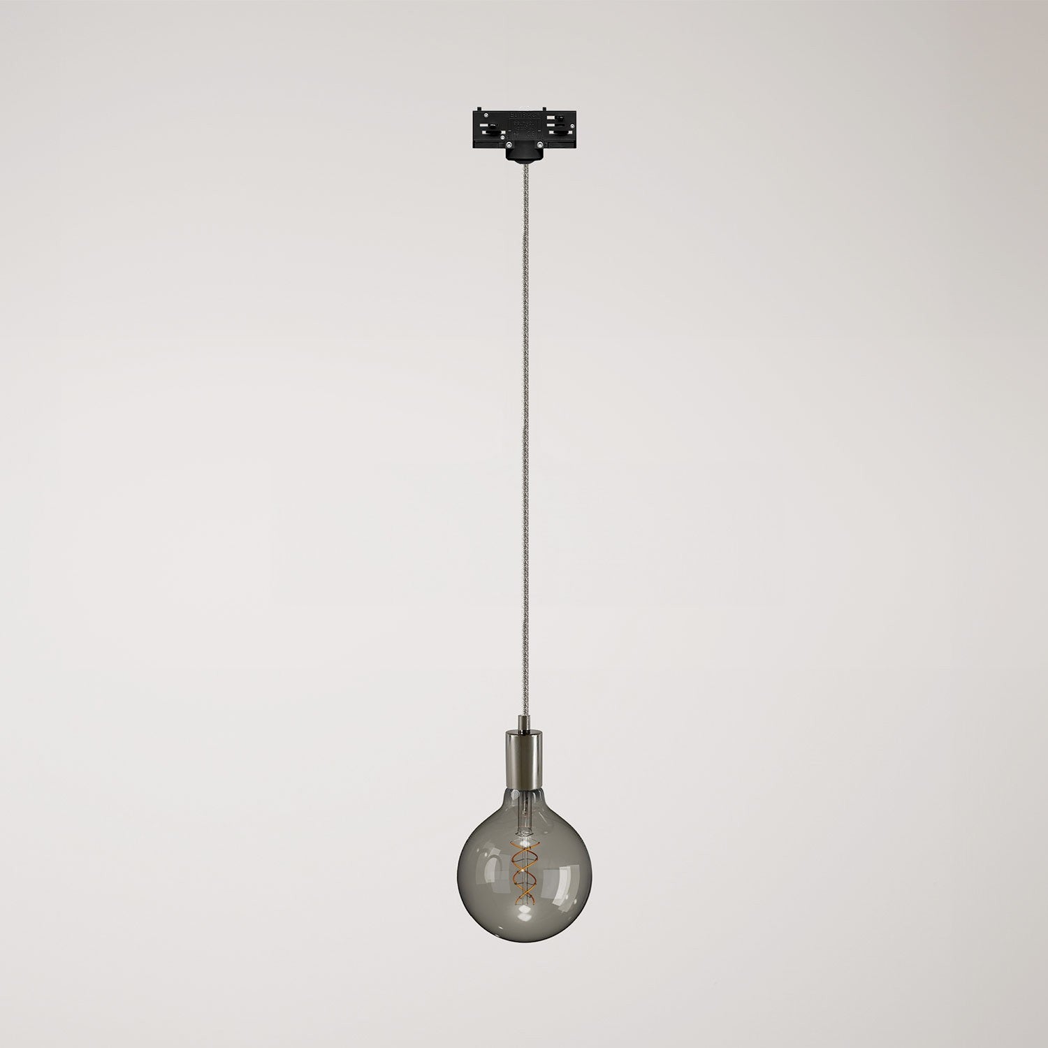 Průmyslová závěsná lampa s textilním kabelem, 120 cm, E27 max. 57 W