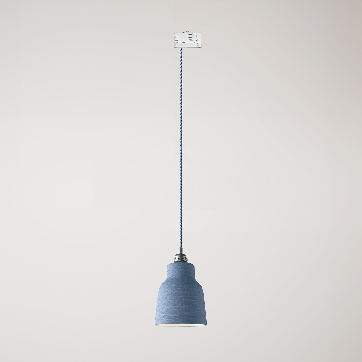 Závěsná lampa Vaso s keramickým stínidlem Ø 130 mm a kolejnicovým adaptérem