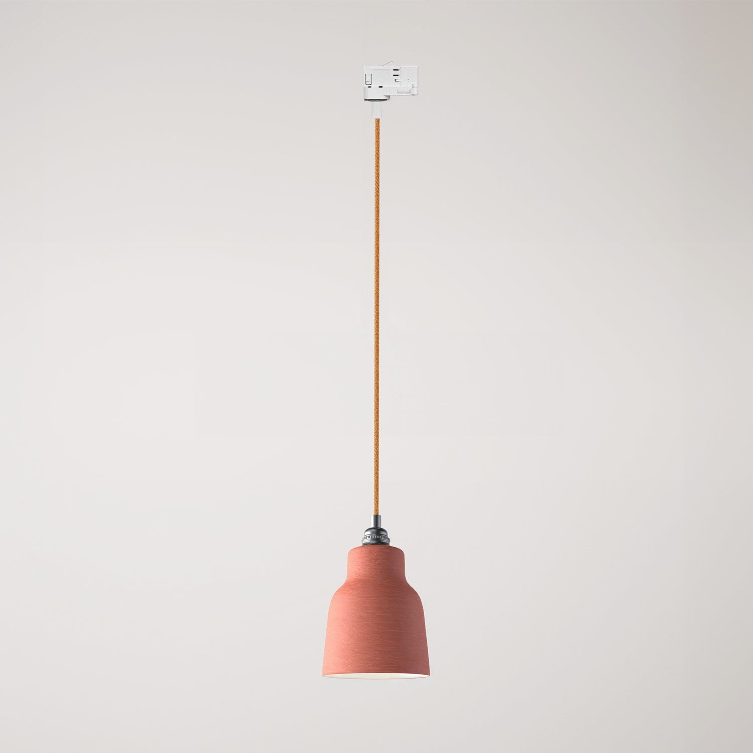 Závěsná lampa Vaso s keramickým stínidlem Ø 130 mm a kolejnicovým adaptérem