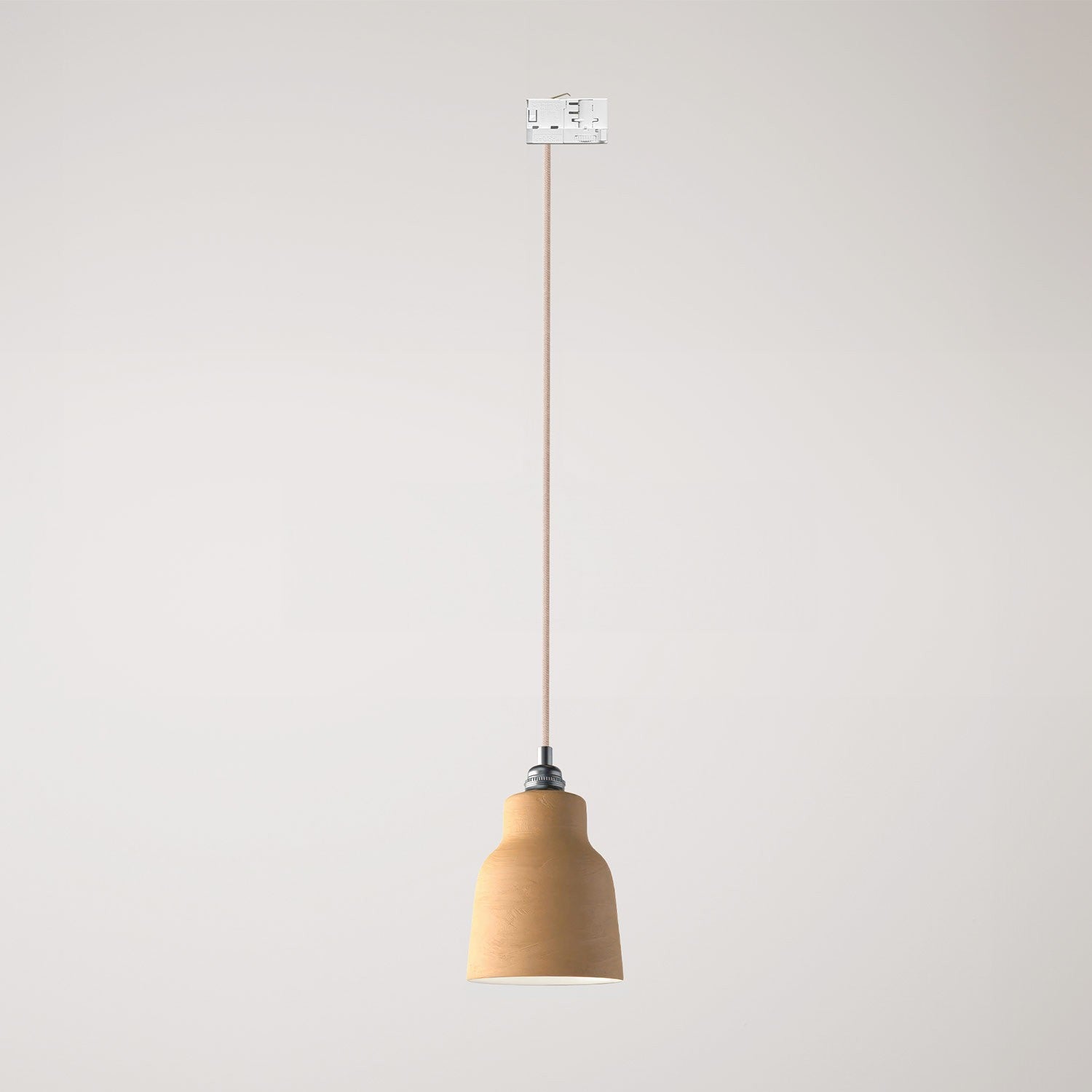 Závěsná lampa Vaso s keramickým stínidlem Ø 130 mm a kolejnicovým adaptérem