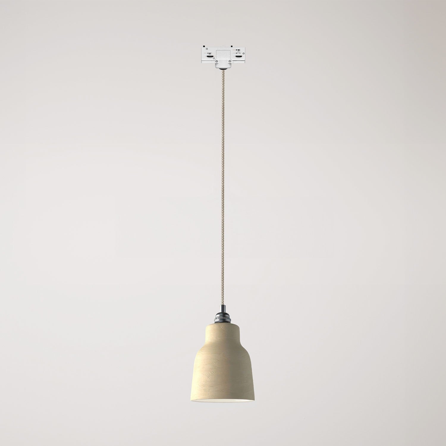 Závěsná lampa Vaso s keramickým stínidlem Ø 130 mm a kolejnicovým adaptérem