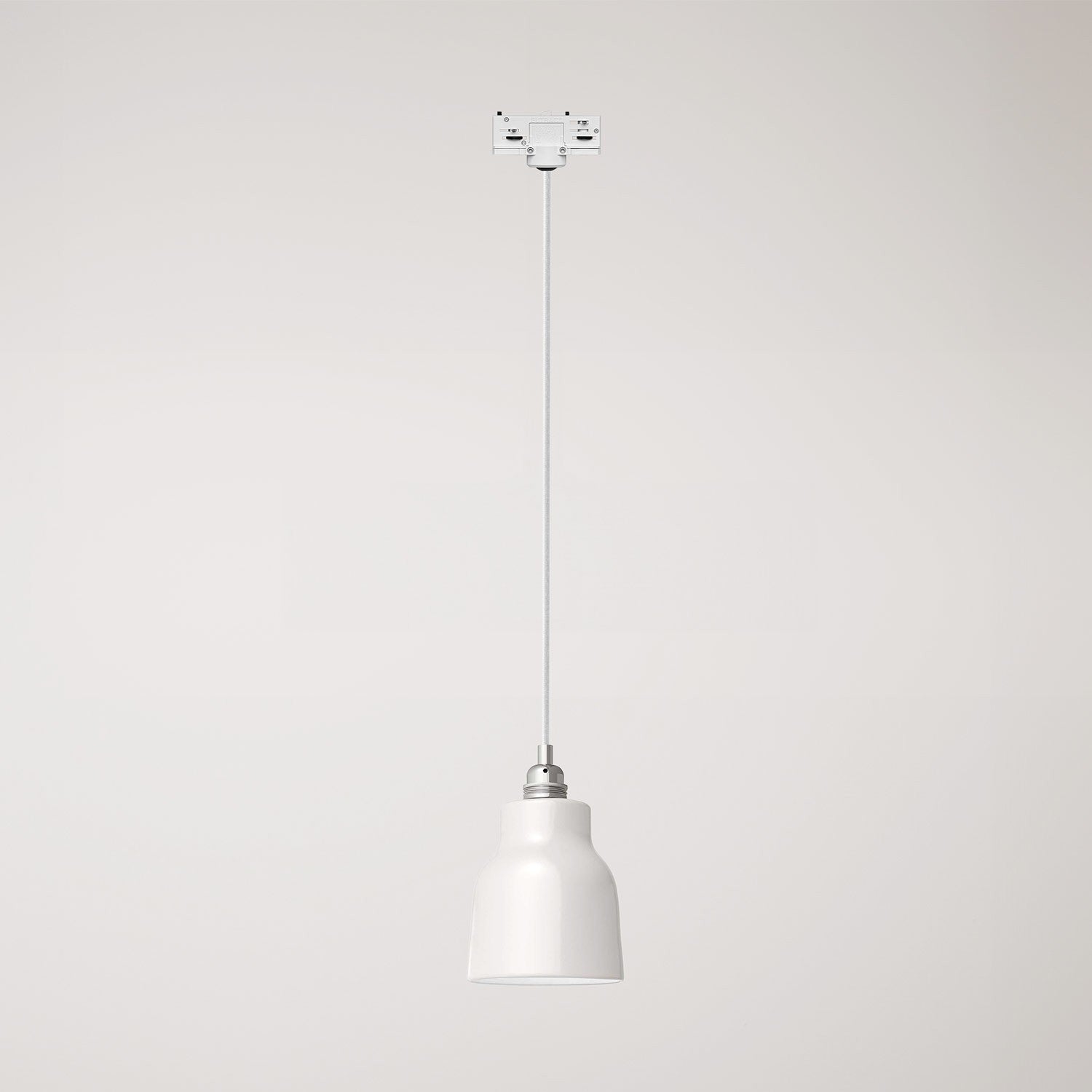 Závěsná lampa Vaso s keramickým stínidlem Ø 130 mm a kolejnicovým adaptérem