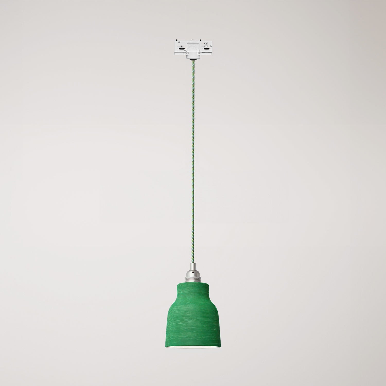 Závěsná lampa Vaso s keramickým stínidlem Ø 130 mm a kolejnicovým adaptérem