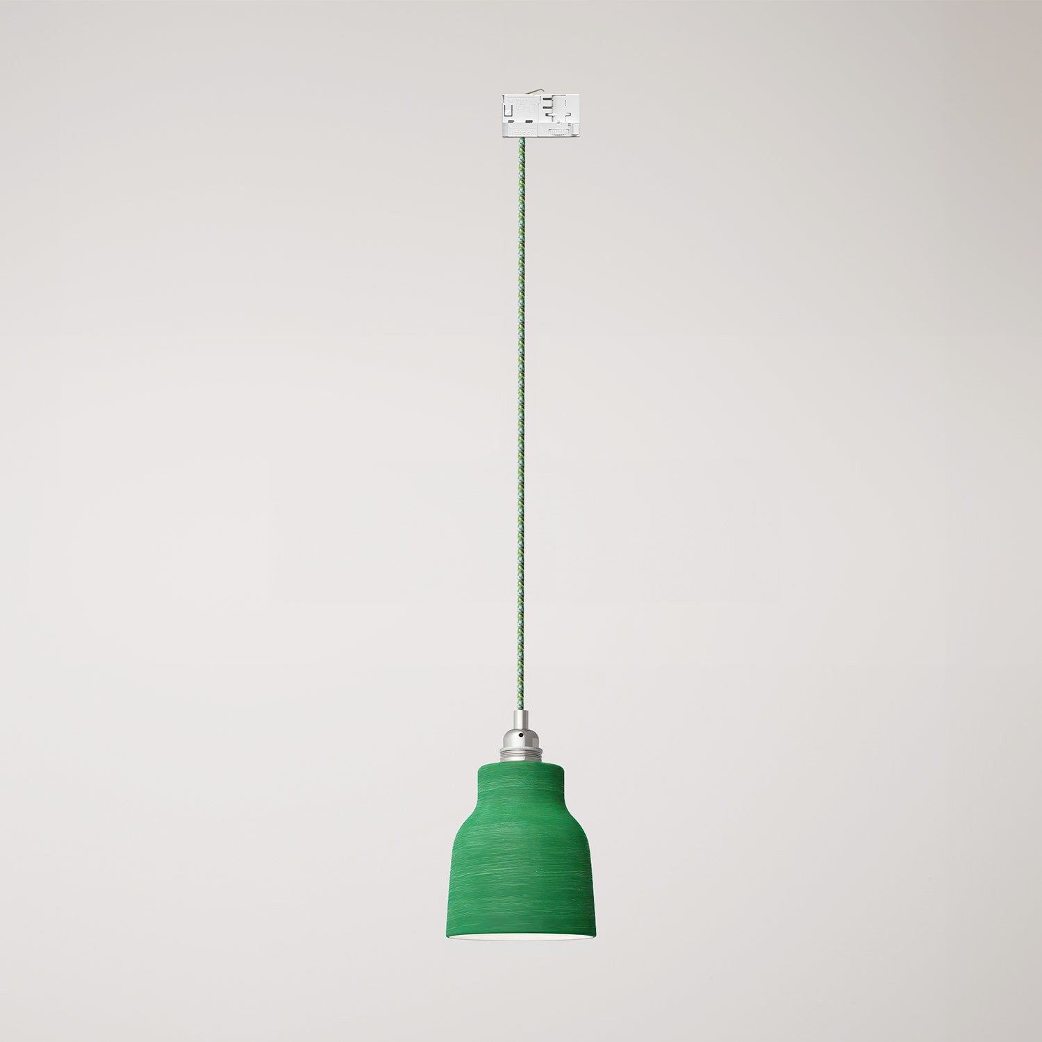 Závěsná lampa Vaso s keramickým stínidlem Ø 130 mm a kolejnicovým adaptérem