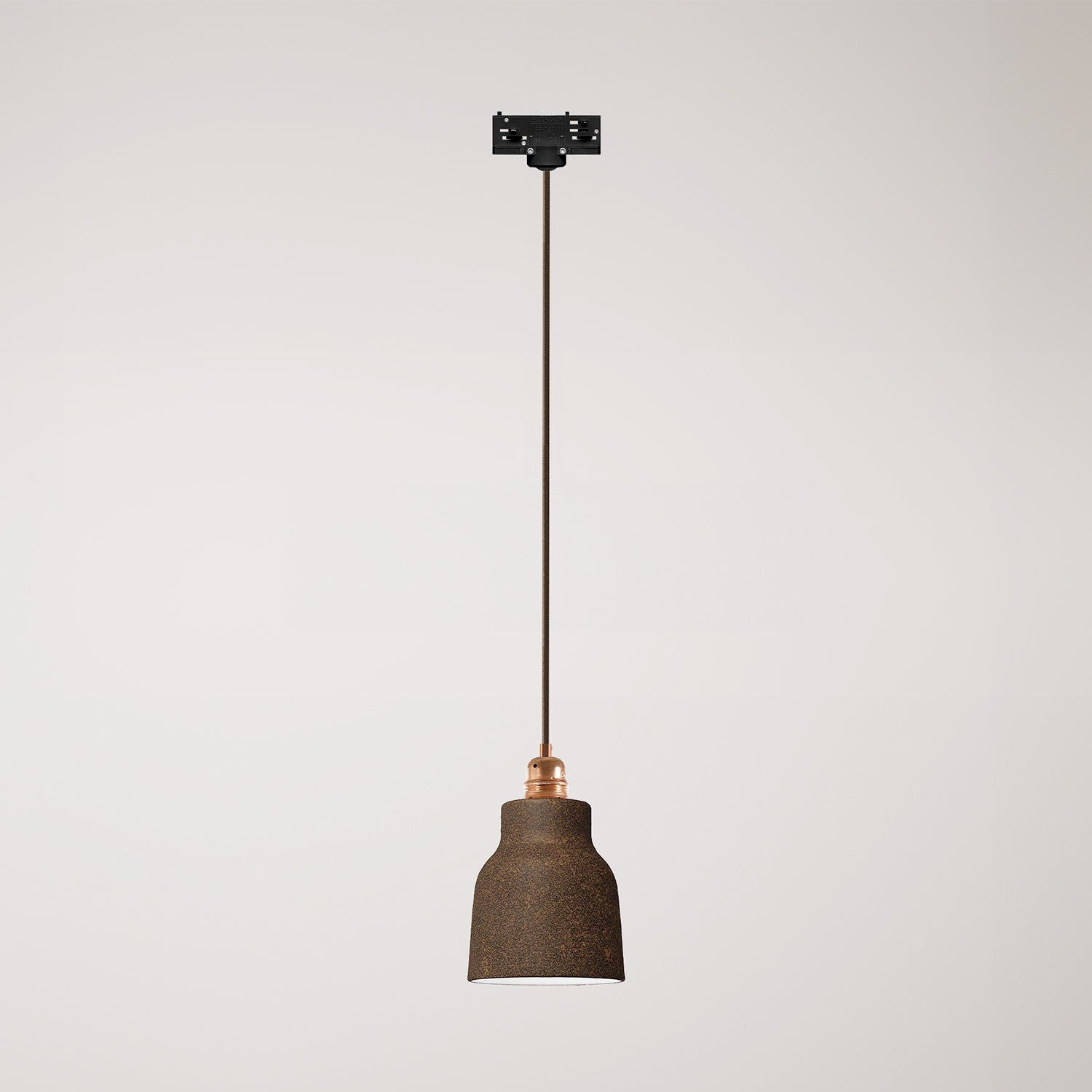 Závěsná lampa Vaso s keramickým stínidlem Ø 130 mm a kolejnicovým adaptérem