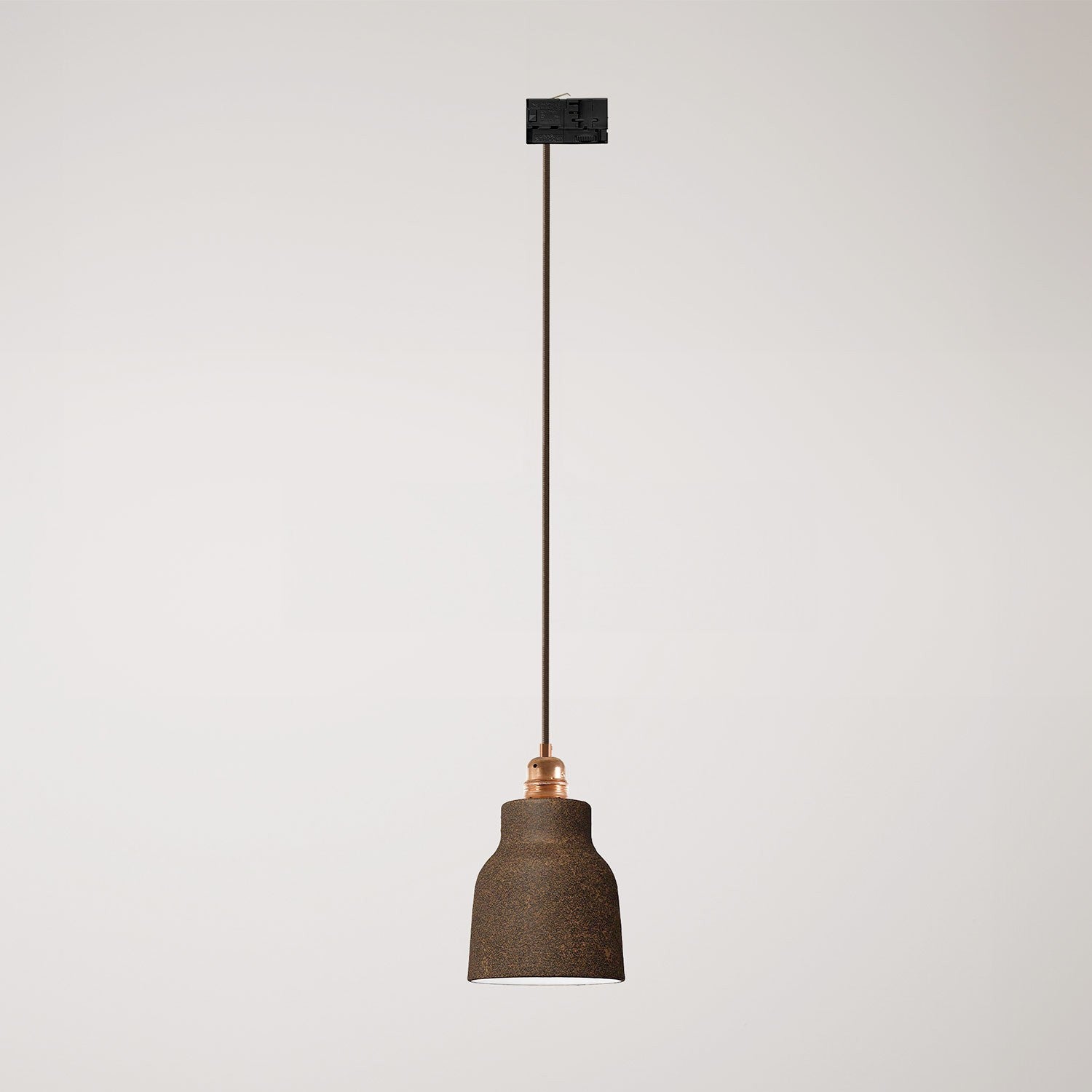 Závěsná lampa Vaso s keramickým stínidlem Ø 130 mm a kolejnicovým adaptérem