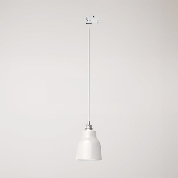 Závěsná lampa Vaso s keramickým stínidlem Ø 130 mm a kolejnicovým adaptérem