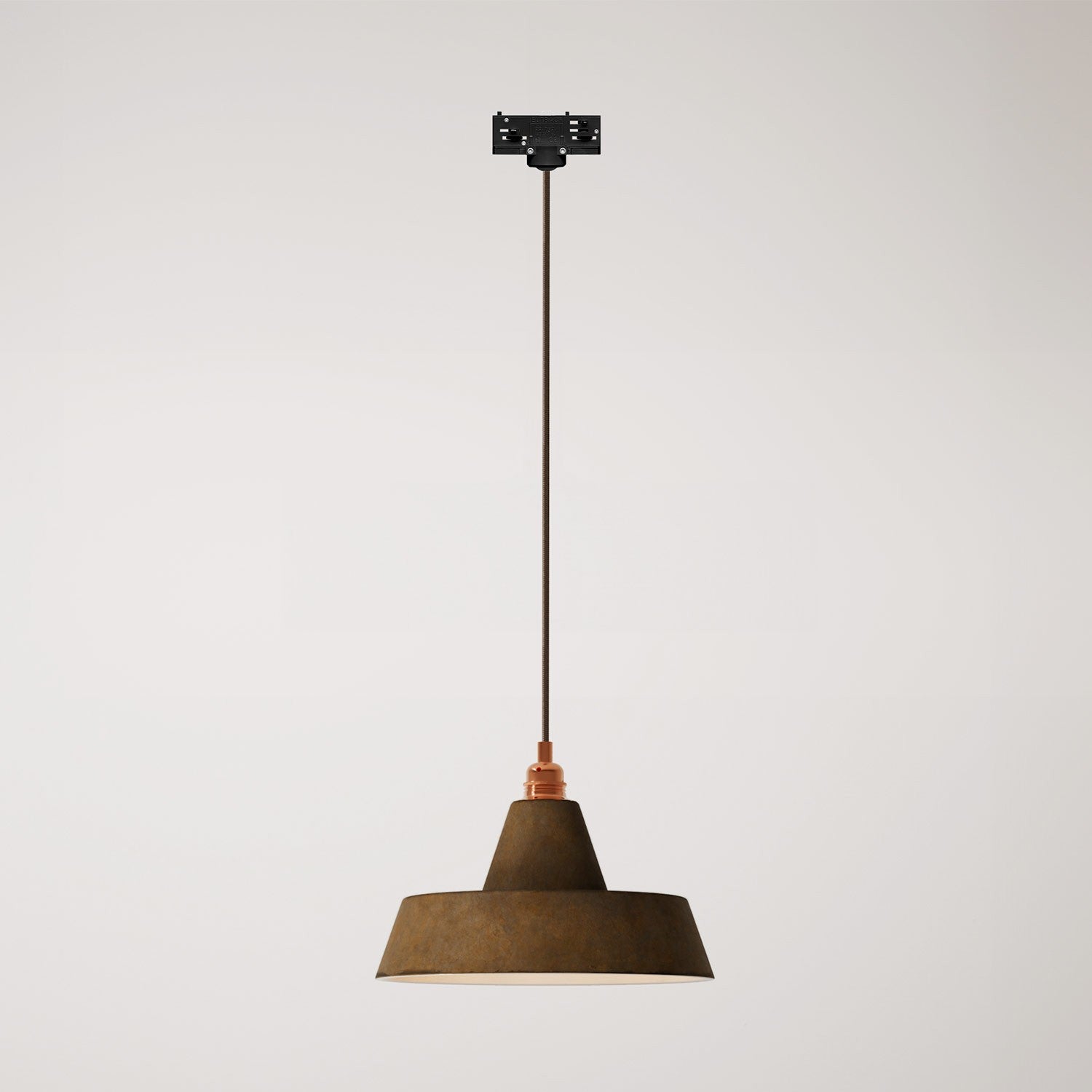 Industriální keramická závěsná lampa E27, ø 305 mm, max. 57 W