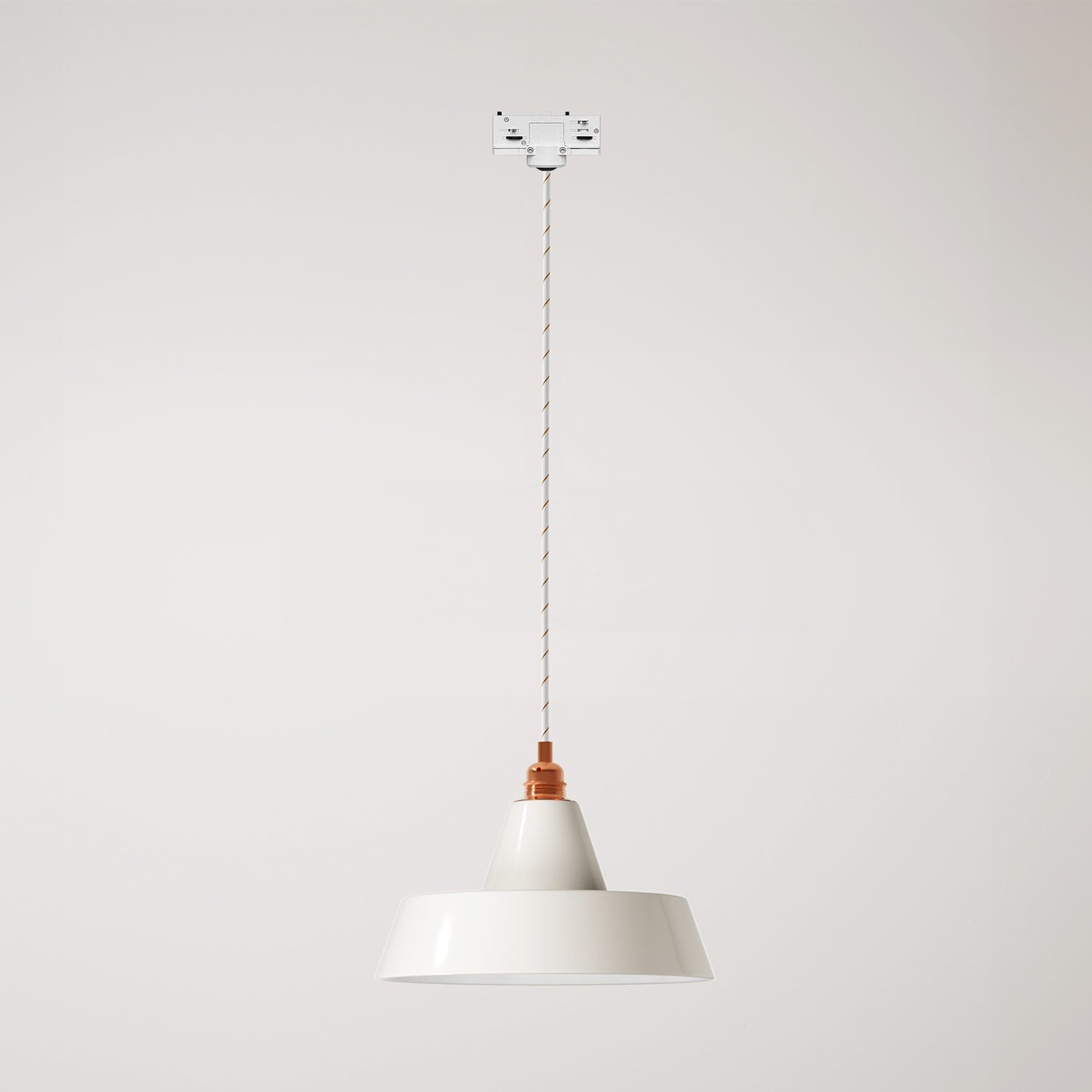 Industriální keramická závěsná lampa E27, ø 305 mm, max. 57 W