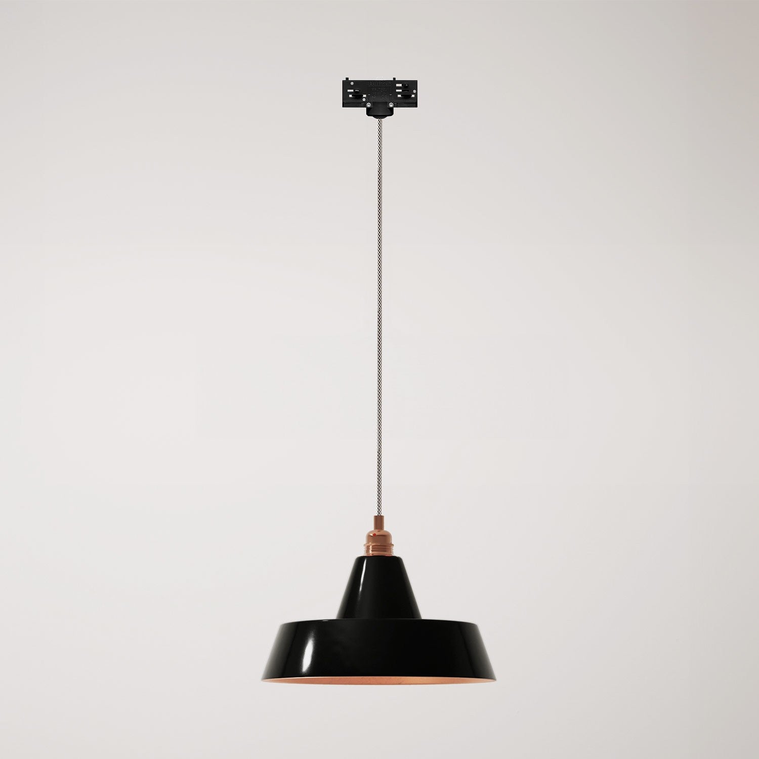 Industriální keramická závěsná lampa E27, ø 305 mm, max. 57 W