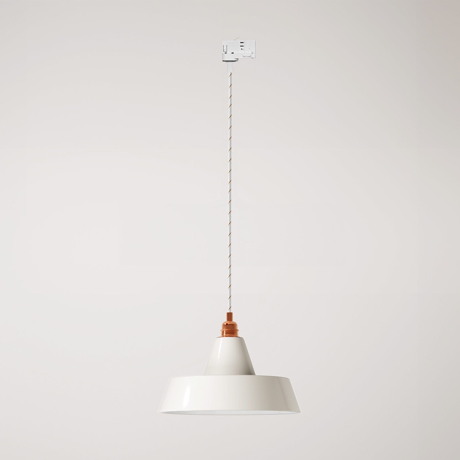 Industriální keramická závěsná lampa E27, ø 305 mm, max. 57 W