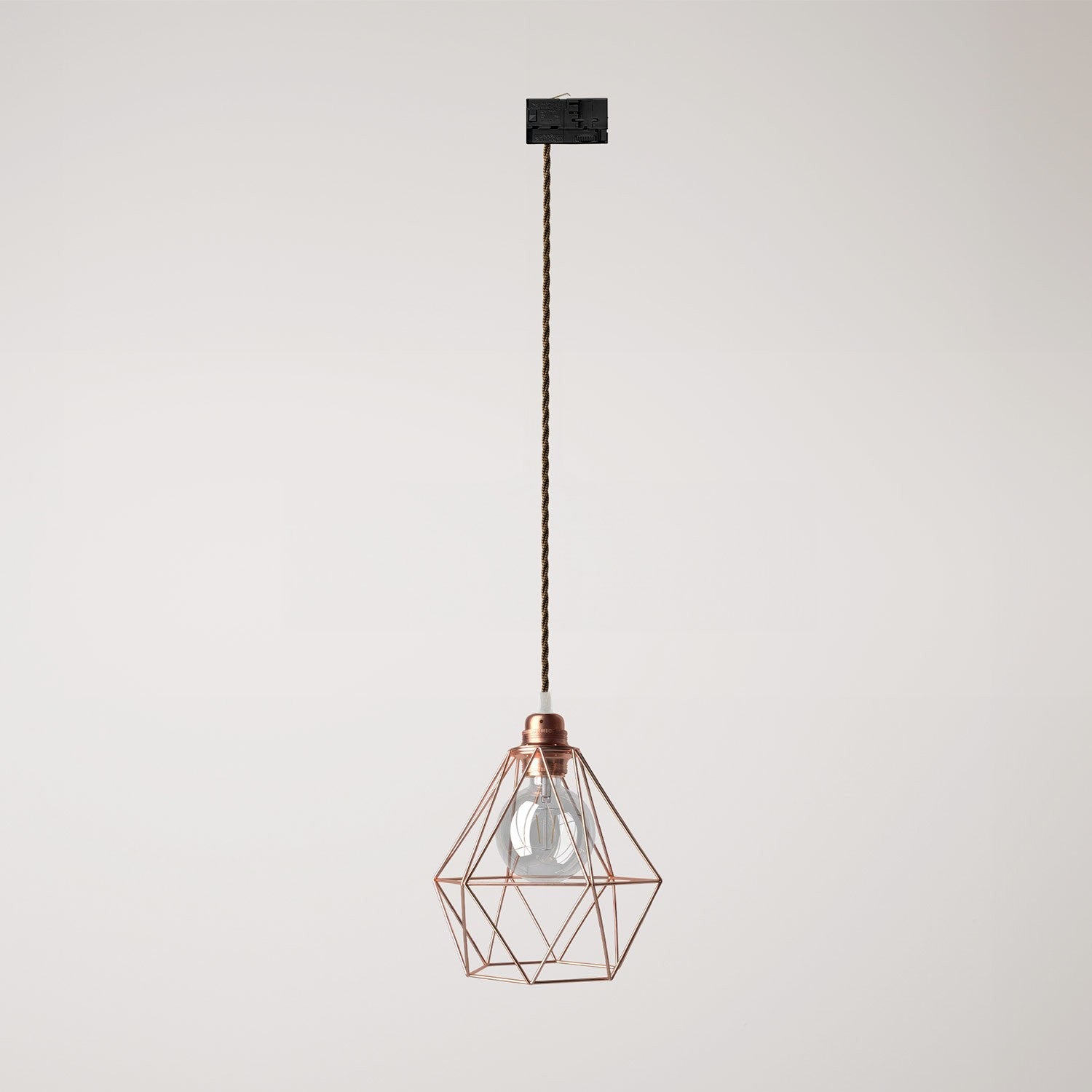 Závěsné svítidlo Diamond Cage s kovovým stínidlem a výkonem 57 W