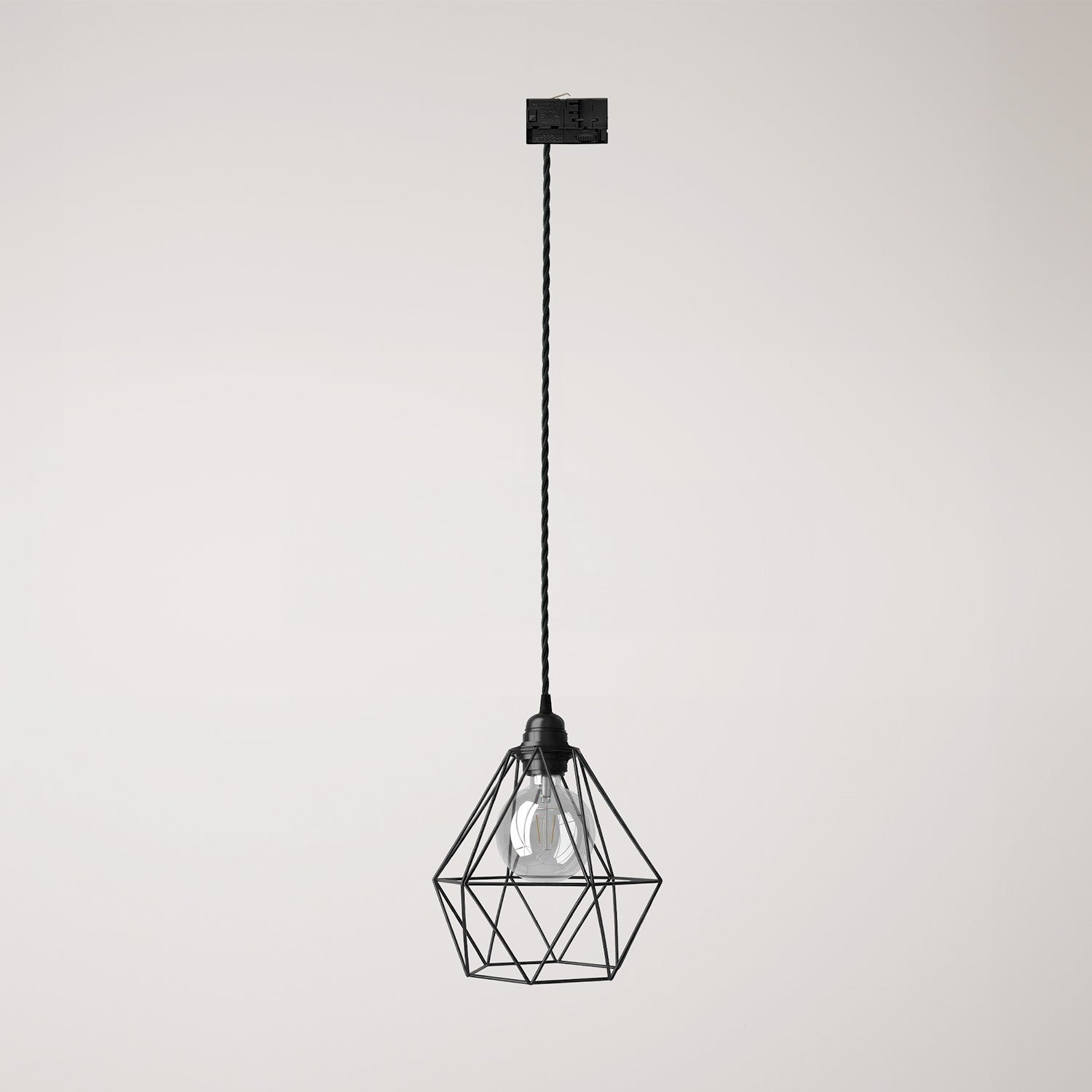 Závěsné svítidlo Diamond Cage s kovovým stínidlem a výkonem 57 W