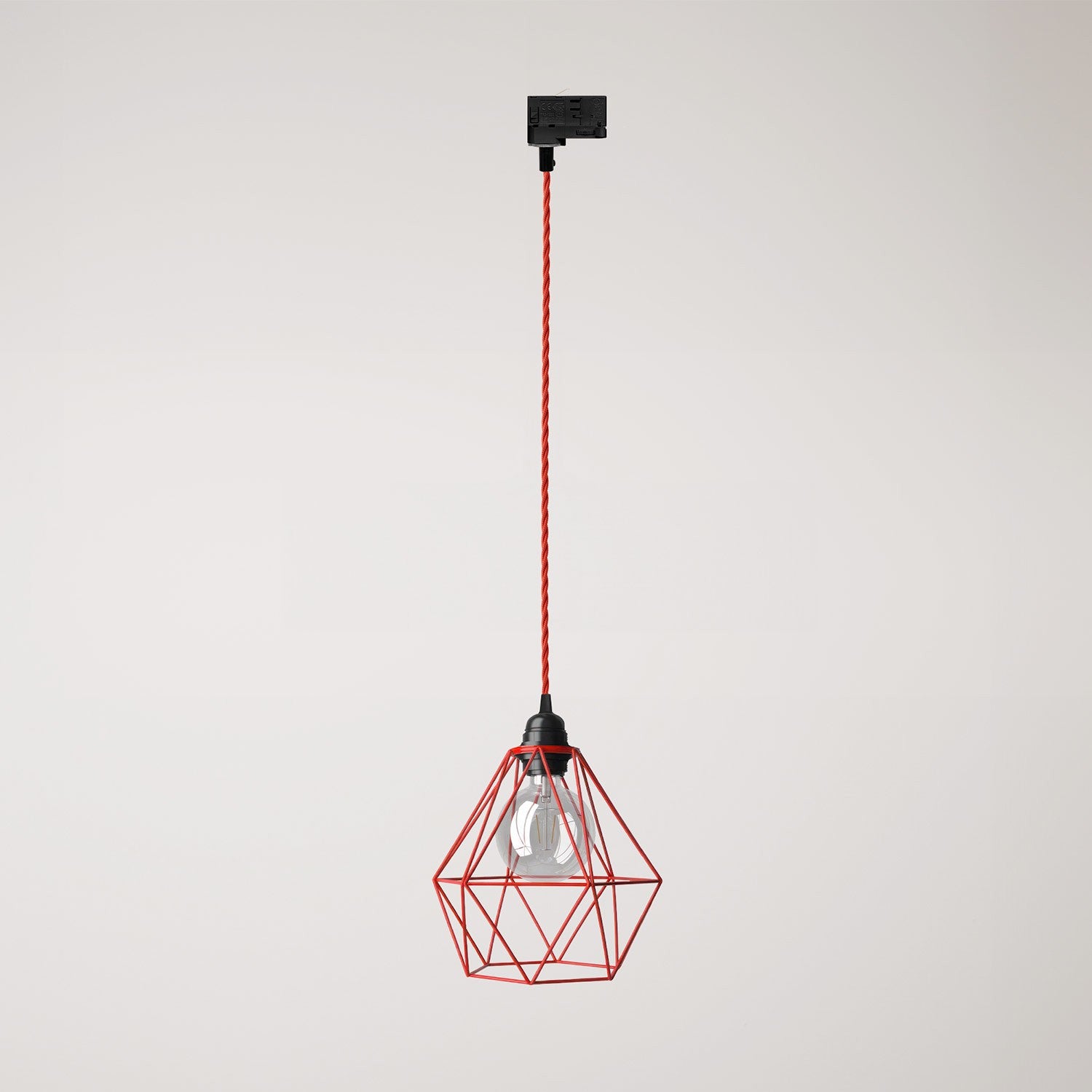 Závěsné svítidlo Diamond Cage s kovovým stínidlem a výkonem 57 W
