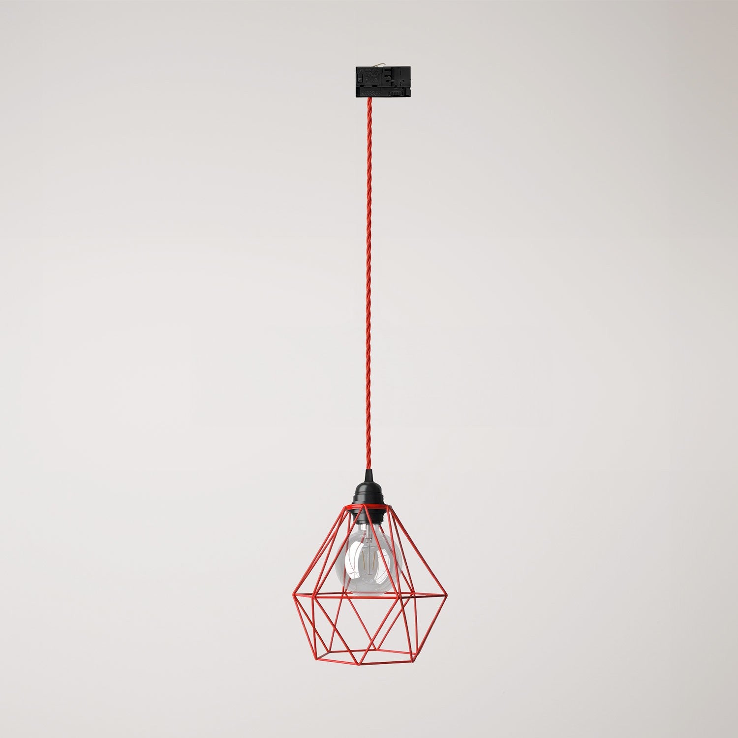 Závěsné svítidlo Diamond Cage s kovovým stínidlem a výkonem 57 W