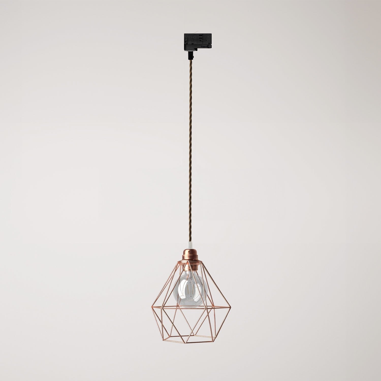 Závěsné svítidlo Diamond Cage s kovovým stínidlem a výkonem 57 W