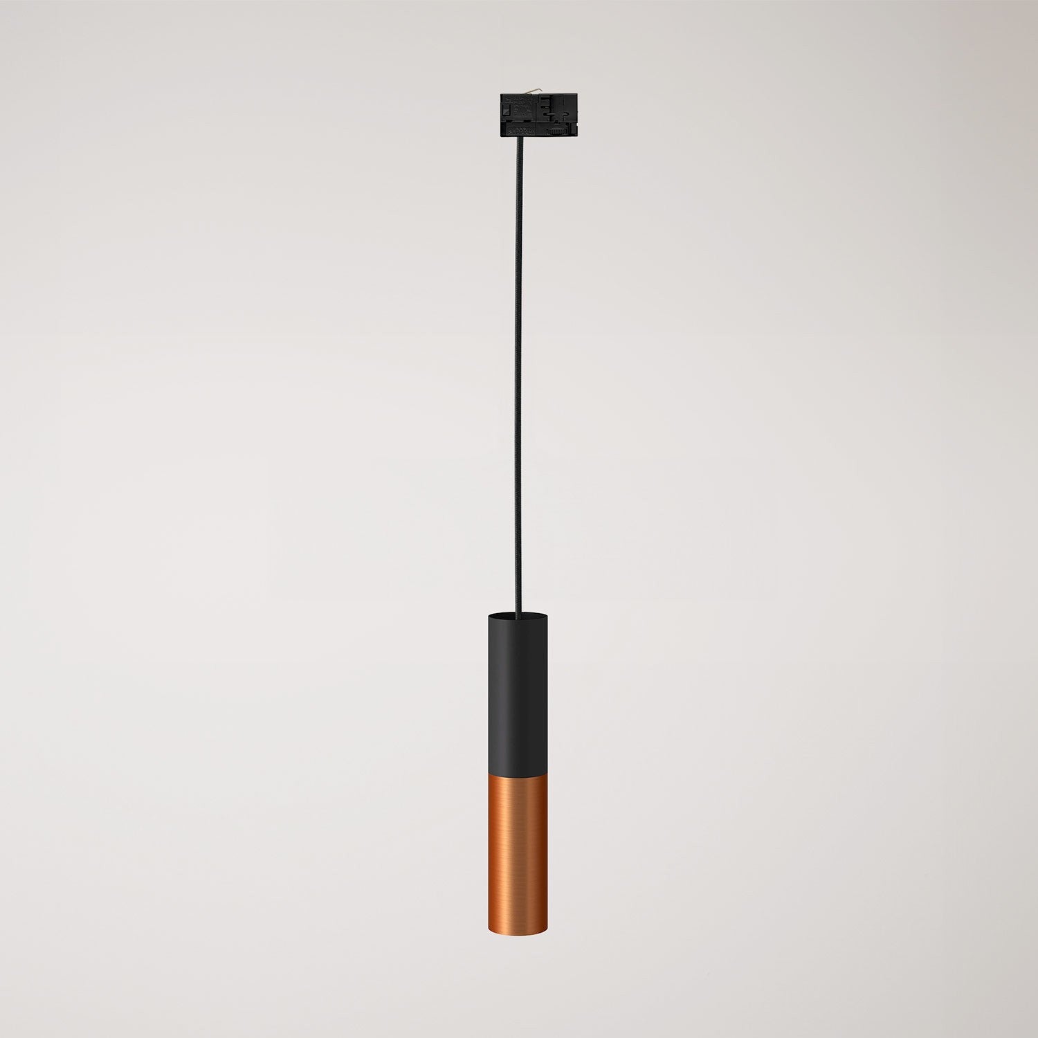 Závěsná lampa Tub-E14 s dvojitým stínidlem a teplým světlem 2700 K