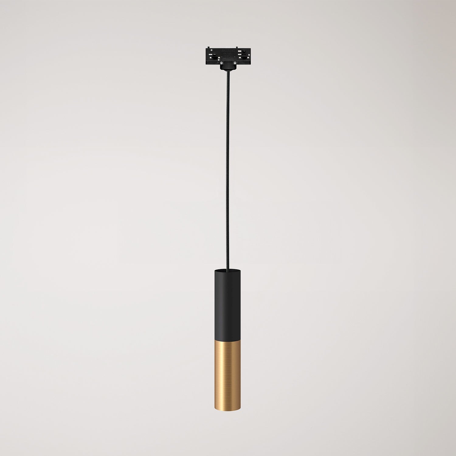 Závěsná lampa Tub-E14 s dvojitým stínidlem a teplým světlem 2700 K