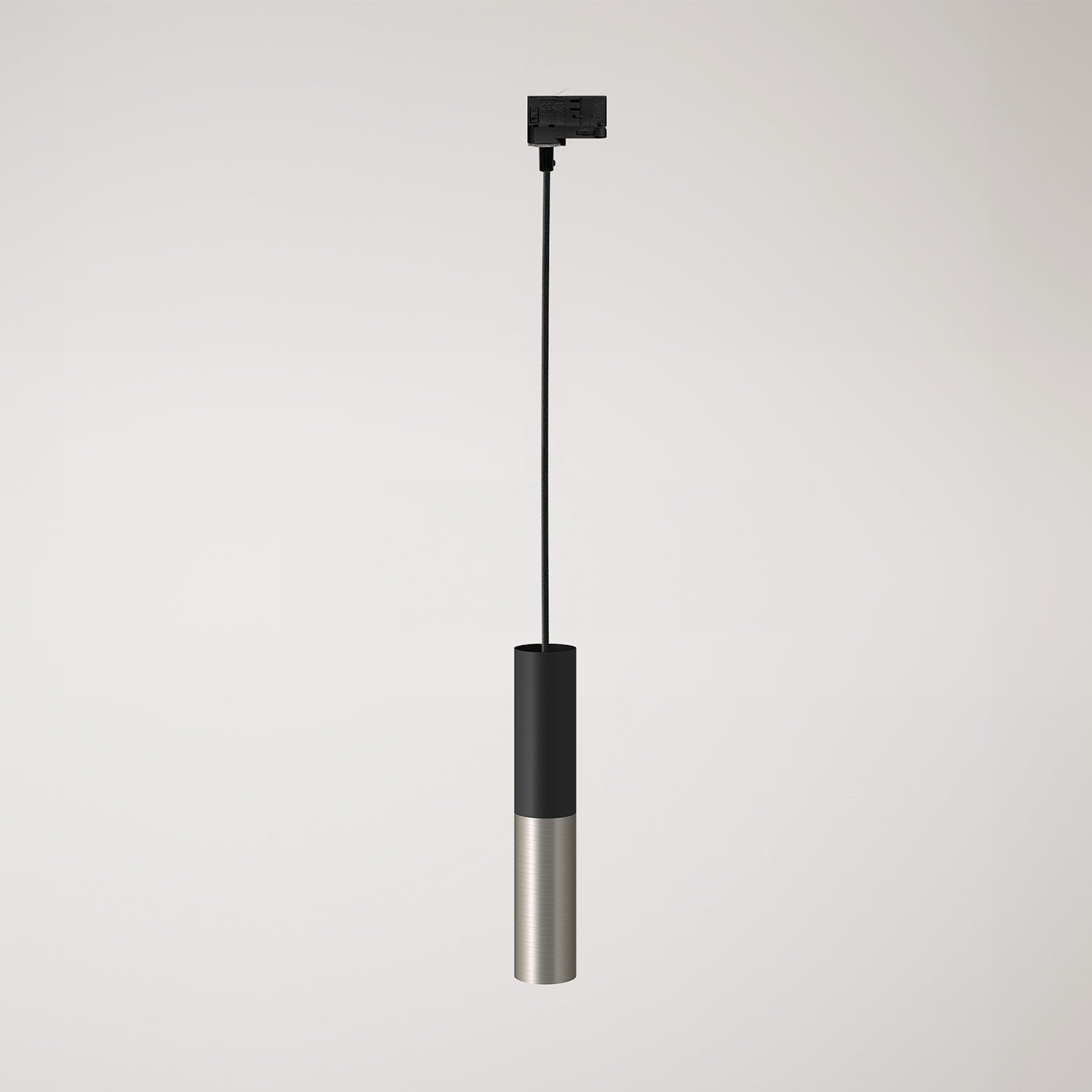 Závěsná lampa Tub-E14 s dvojitým stínidlem a teplým světlem 2700 K