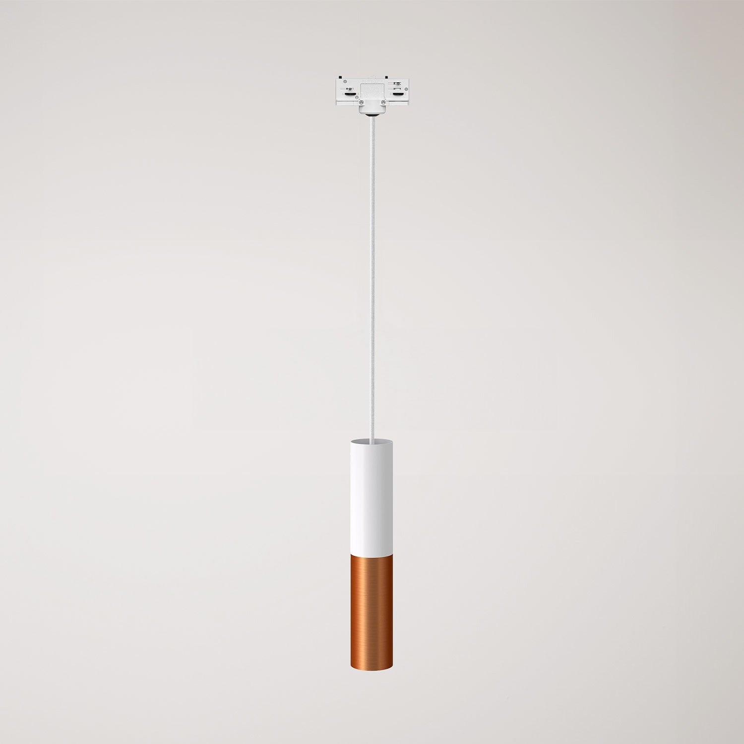 Závěsná lampa Tub-E14 s dvojitým stínidlem a teplým světlem 2700 K