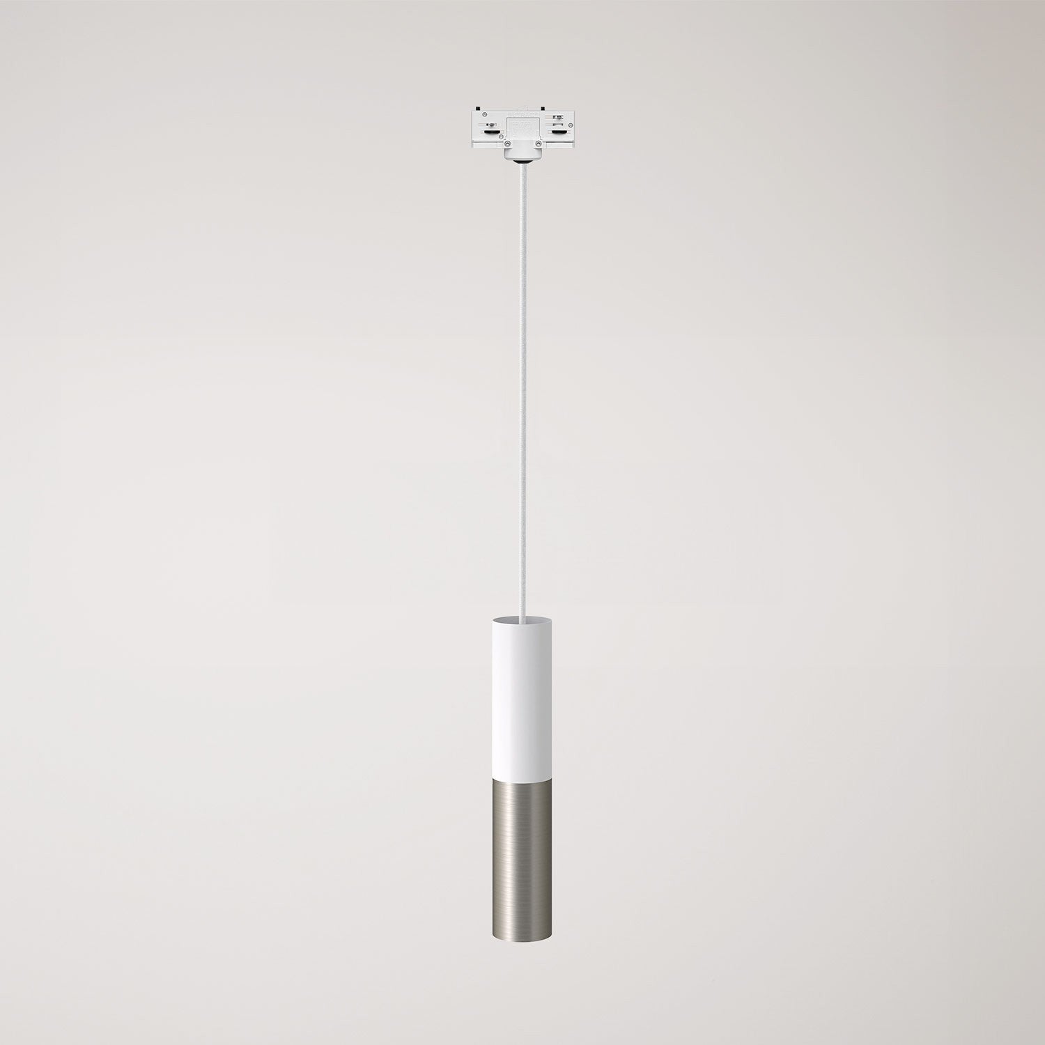 Závěsná lampa Tub-E14 s dvojitým stínidlem a teplým světlem 2700 K