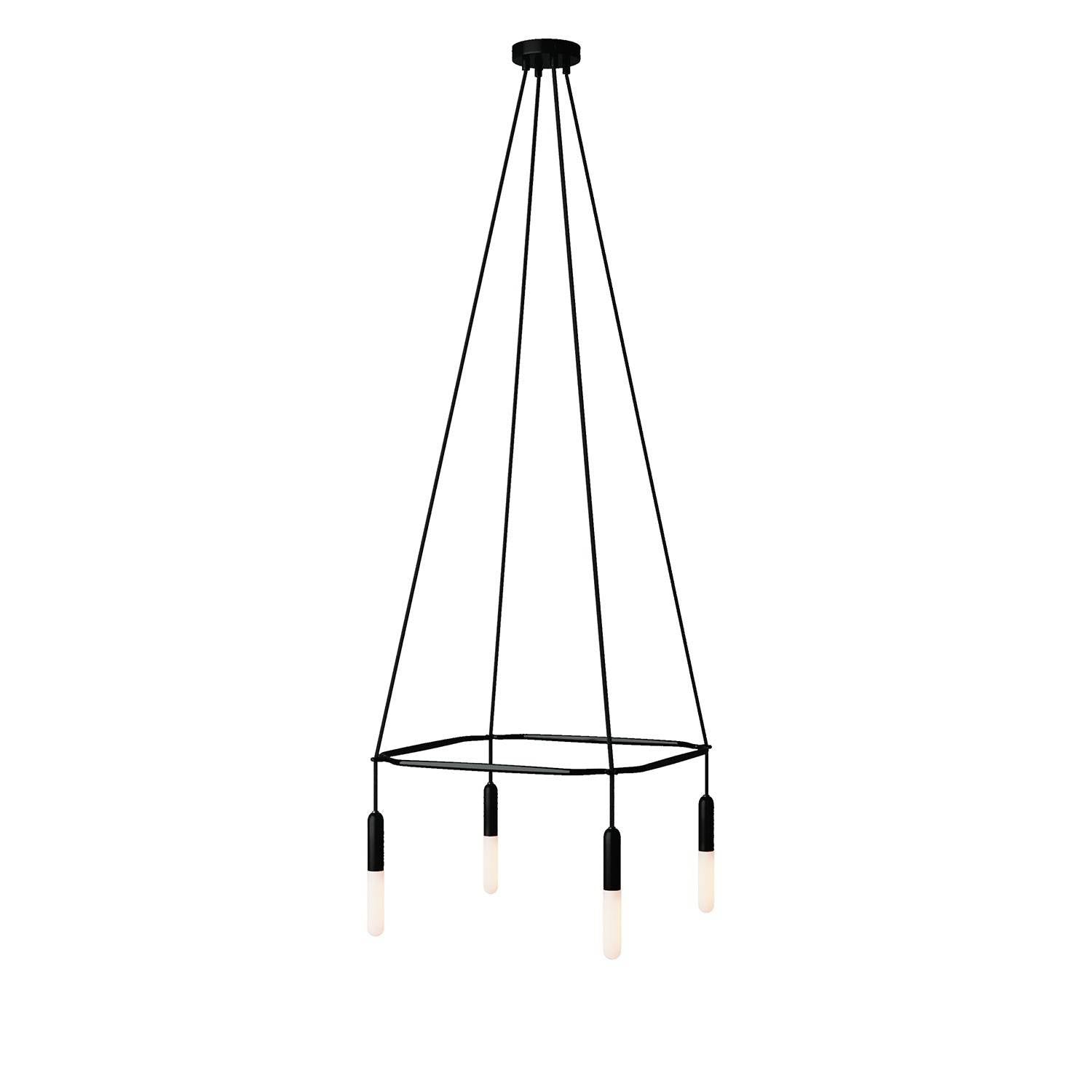 Lustr Cage P-light 4x E14, 48 cm, stmívatelný