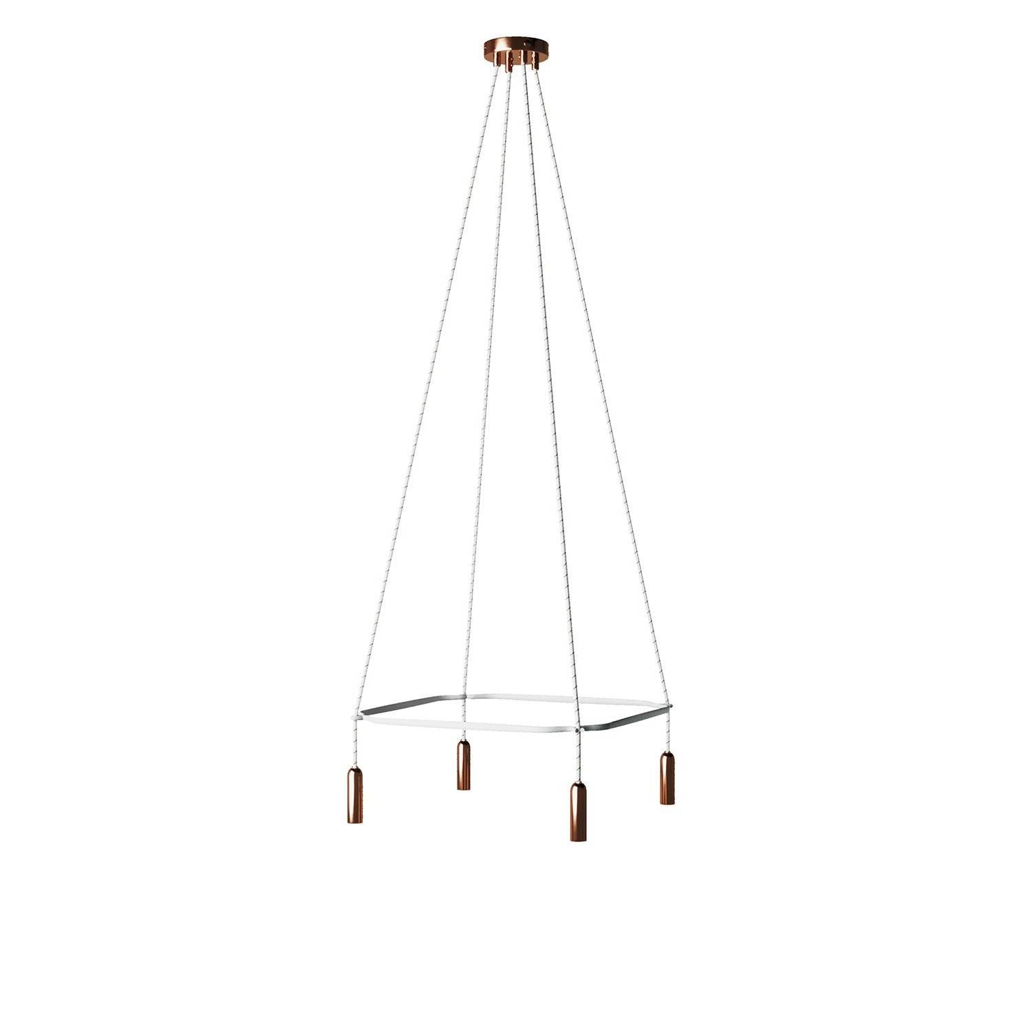 Lustr Cage P-light 4x E14, 48 cm, stmívatelný