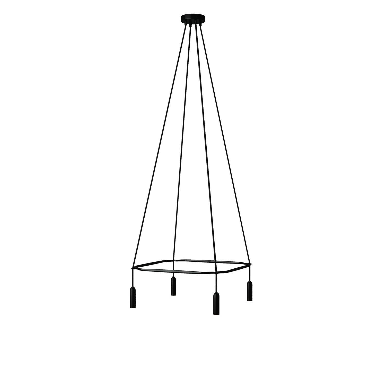 Lustr Cage P-light 4x E14, 48 cm, stmívatelný