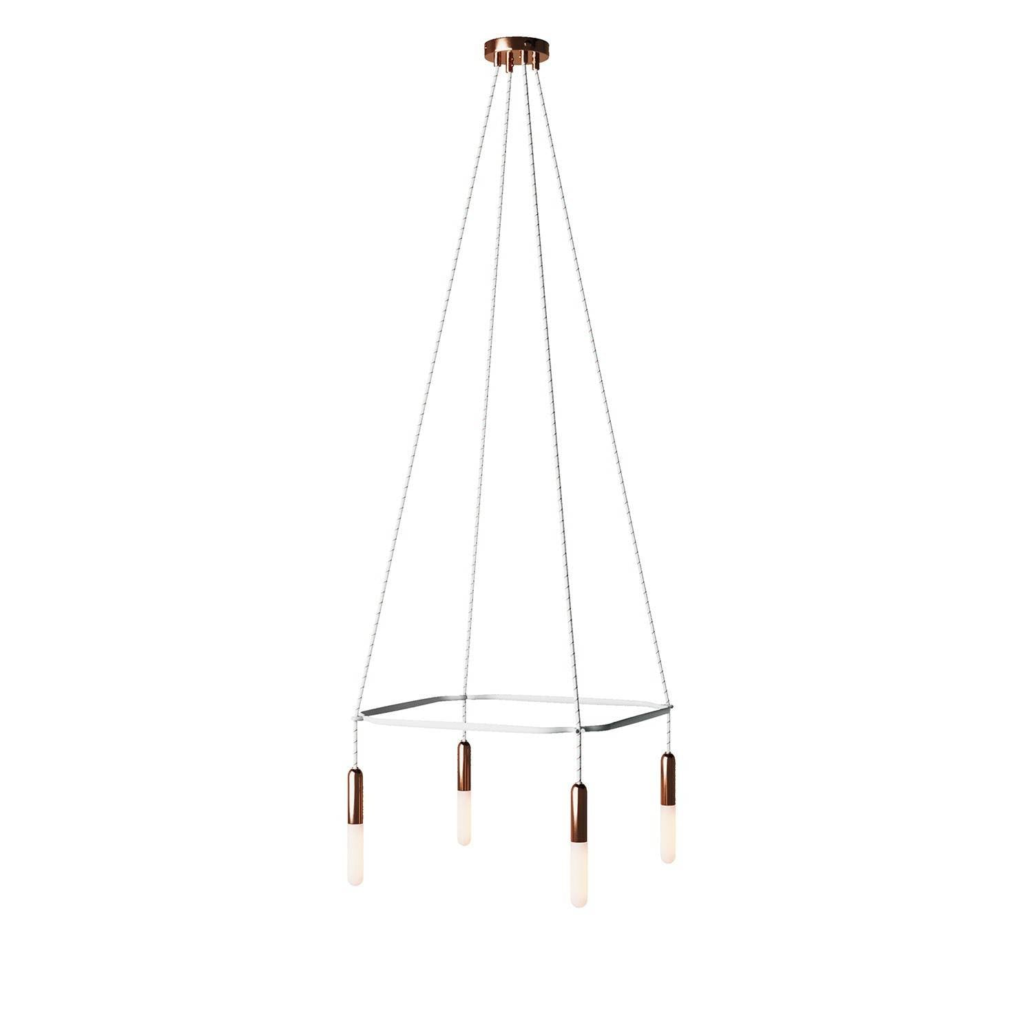 Lustr Cage P-light 4x E14, 48 cm, stmívatelný