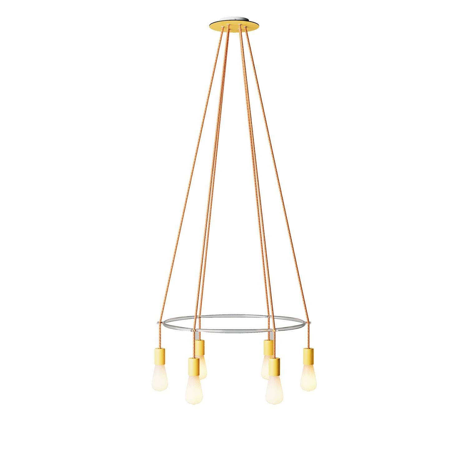 Lustr Cage Edison ST64, 6 žárovek, průměr 60 cm, výška 130 cm