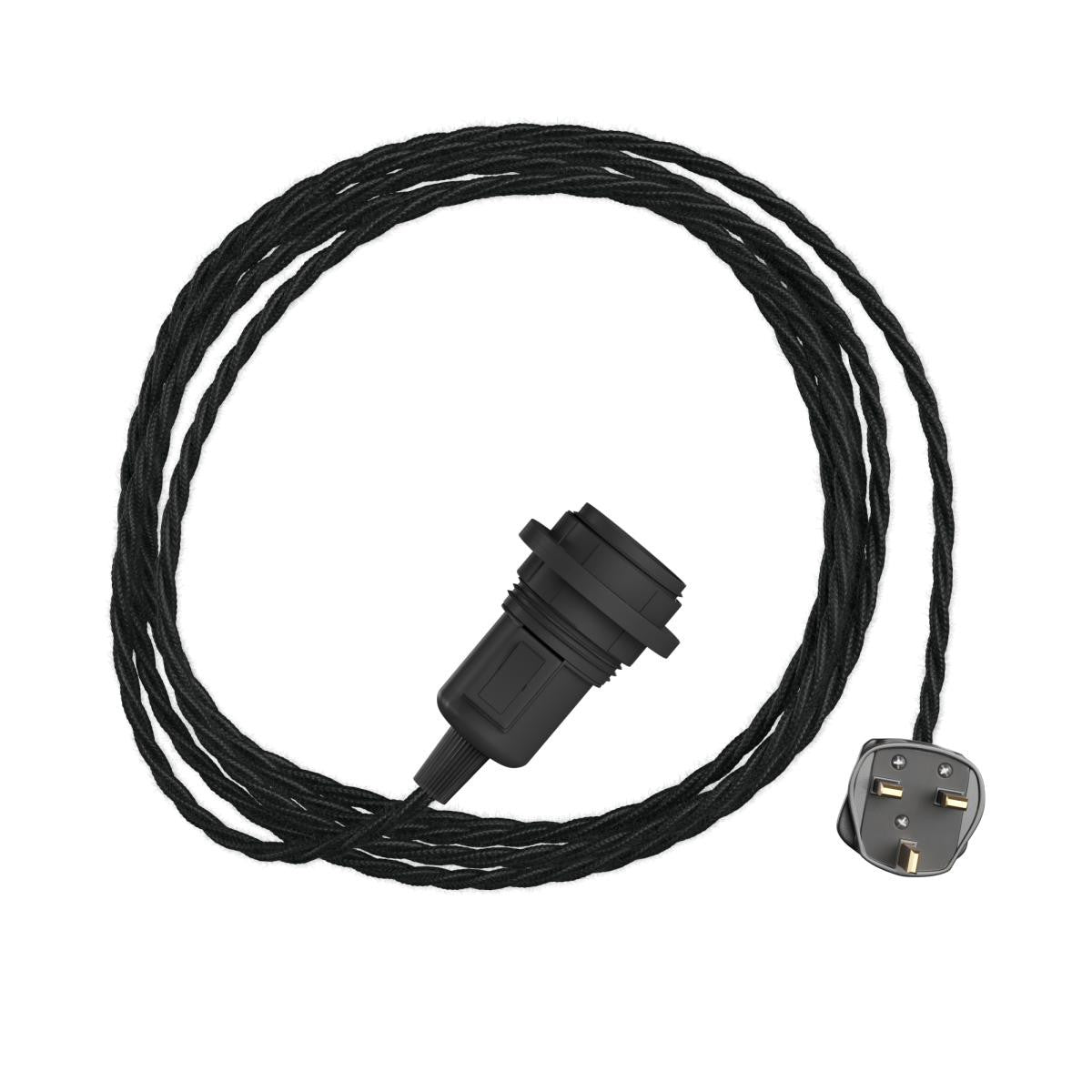 Svítidlo Snake Spirálové s 3-5 m barevným textilním kabelem a objímkou E27