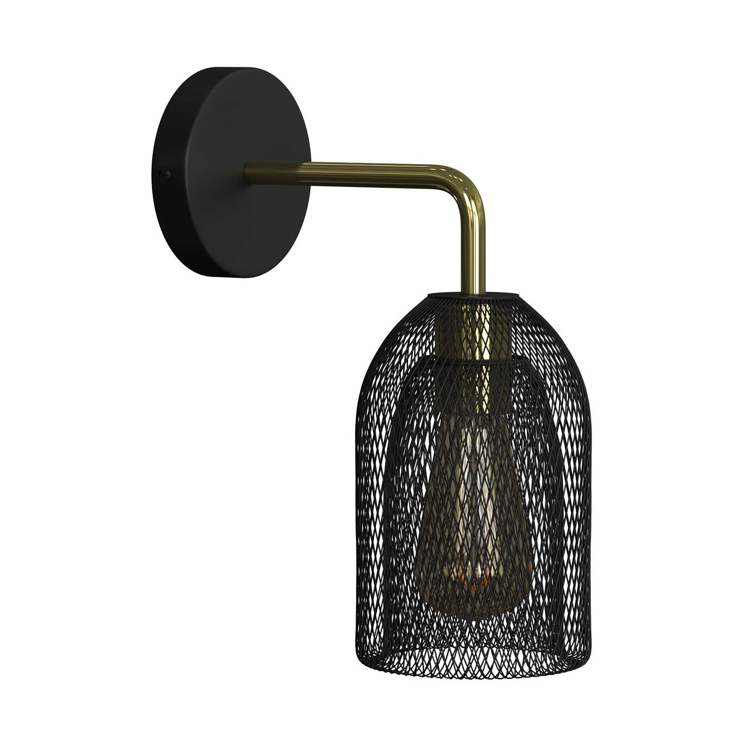 Fermaluce Urban kovové nástěnné svítidlo Ghostbell s ohnutou trubičkou, E27, max 53W
