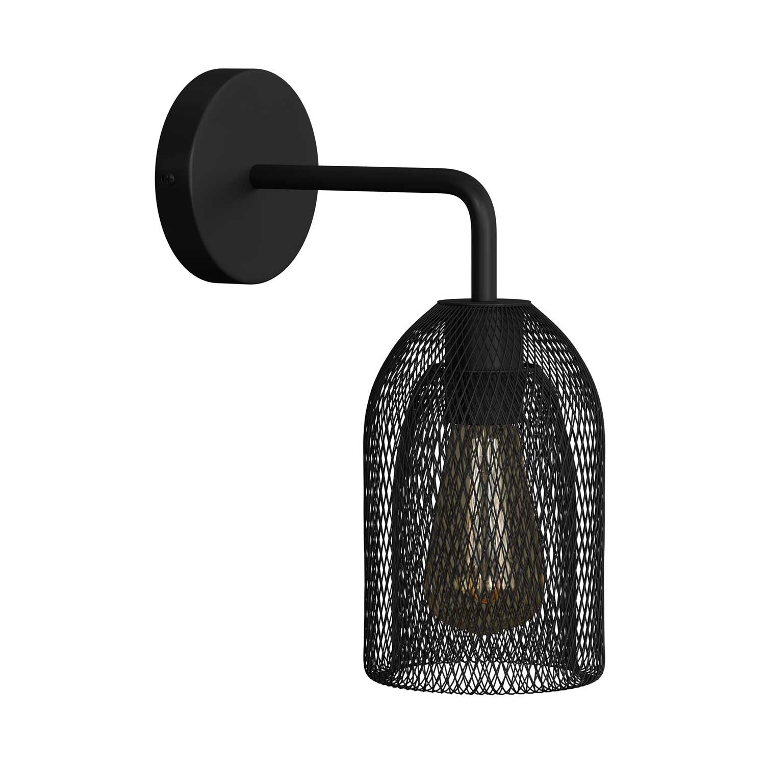 Fermaluce Urban kovové nástěnné svítidlo Ghostbell s ohnutou trubičkou, E27, max 53W