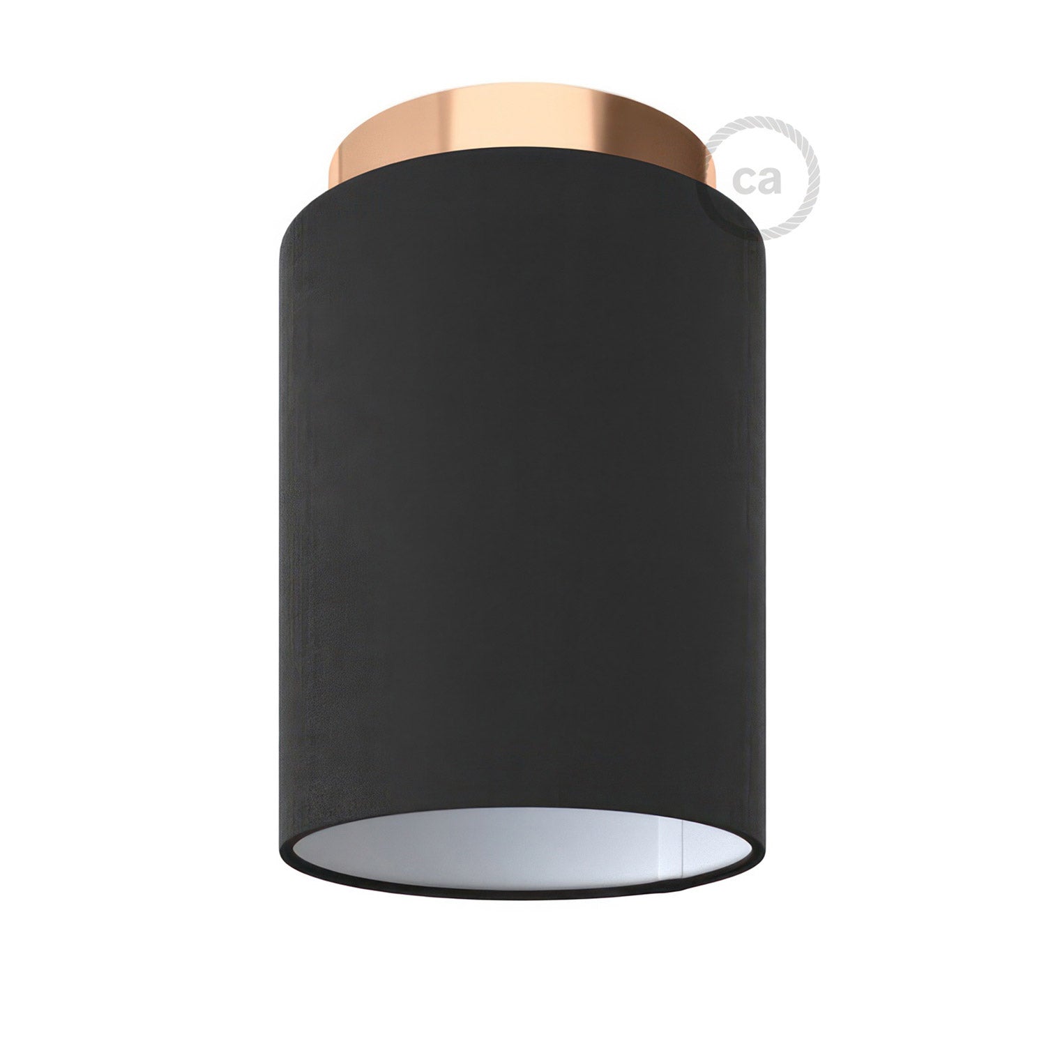 Fermaluce Glam černé textilní stínidlo, Ø 15cm, E27, max 53W