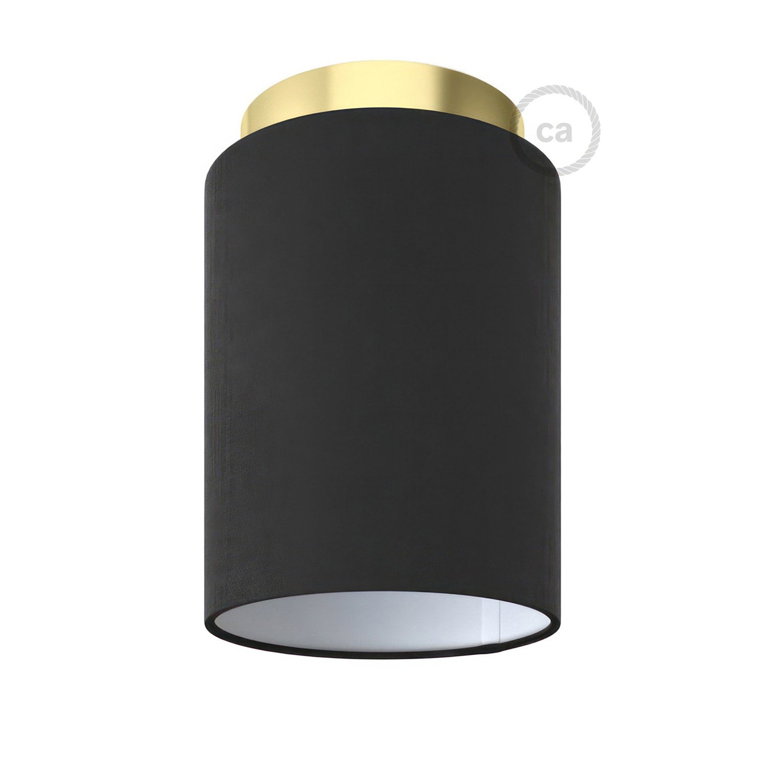 Fermaluce Glam černé textilní stínidlo, Ø 15cm, E27, max 53W
